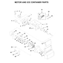 Kenmore 10650042711 motor and ice container parts diagram