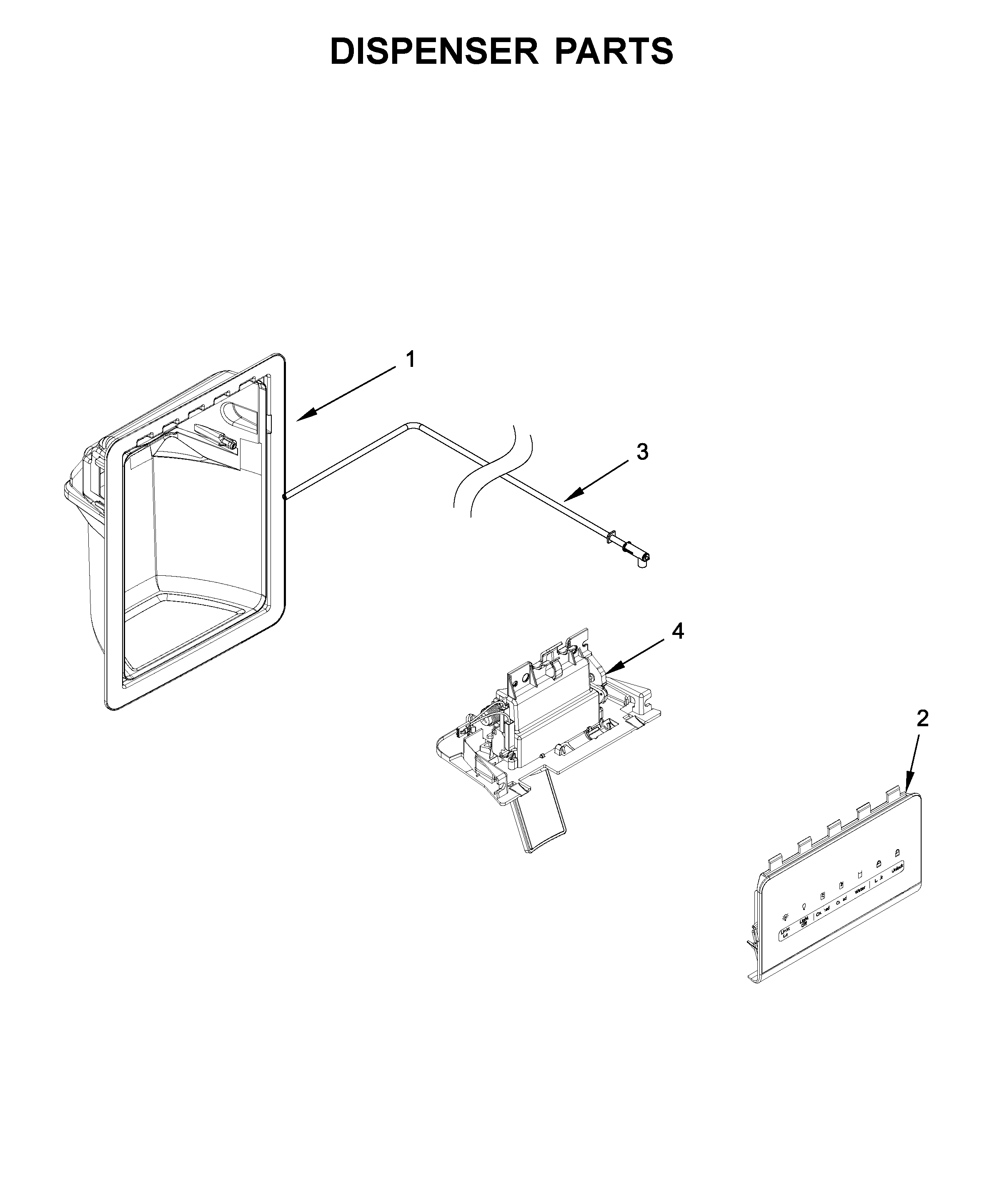 Kenmore 10651119710 dispenser parts diagram