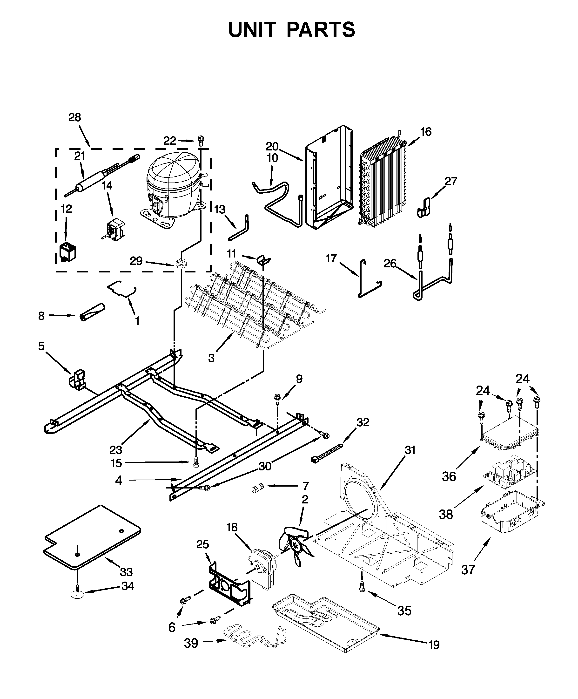 Kenmore 10651119710 unit parts diagram