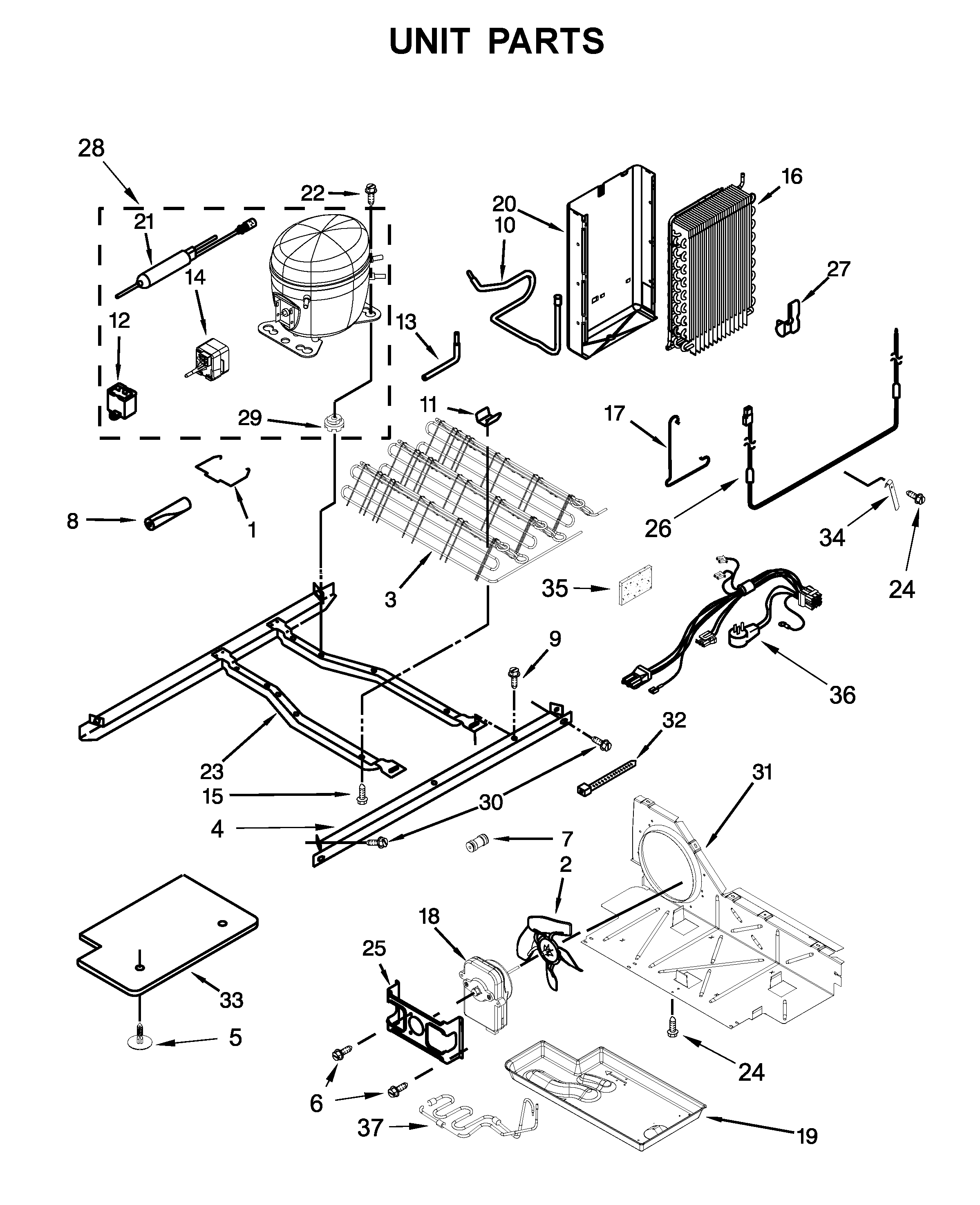 Kenmore 10651752711 unit parts diagram