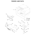 Kenmore 59669319011 freezer liner parts diagram