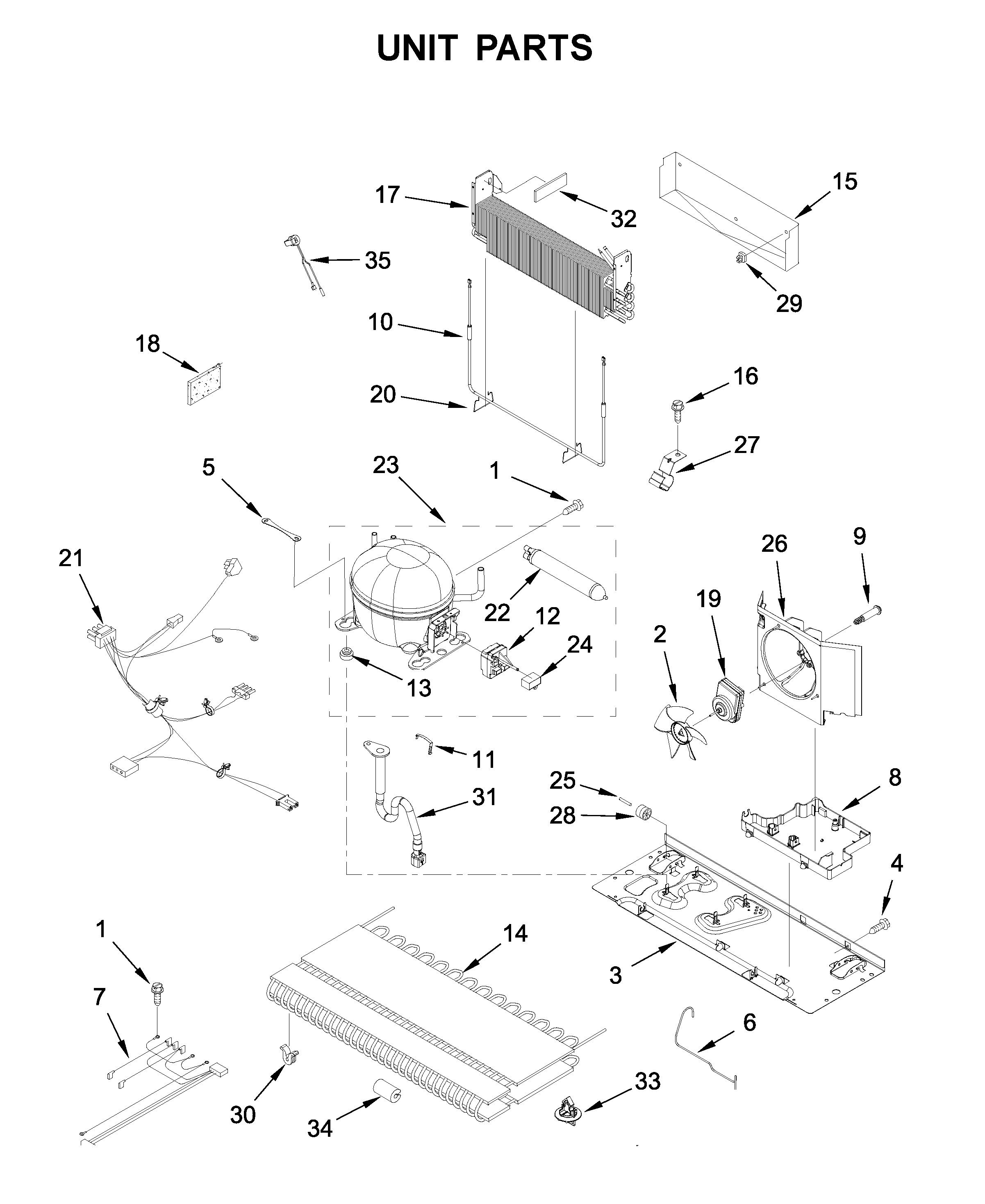 Kenmore 59669319011 unit parts diagram