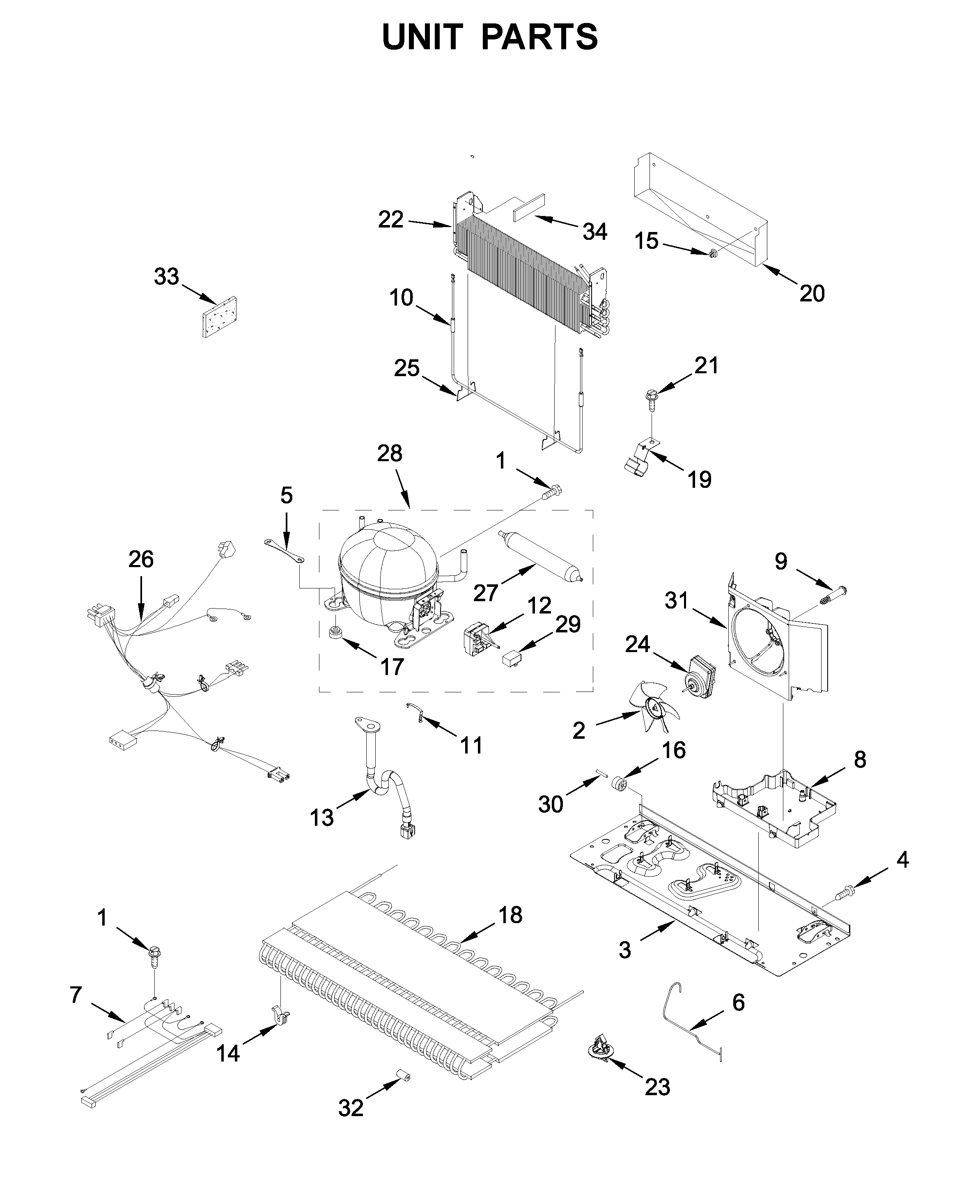 Kenmore 59679312511 unit parts diagram
