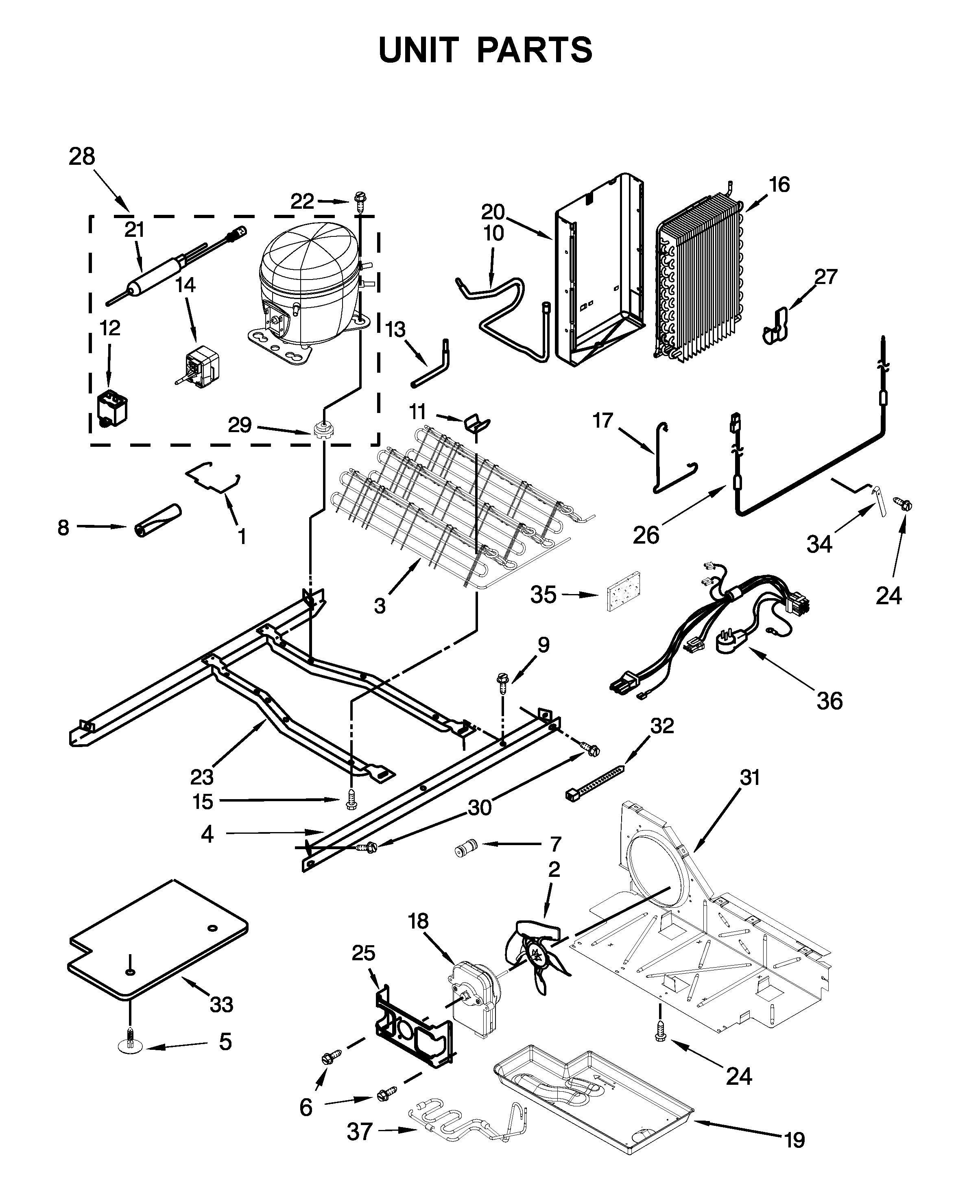 Kenmore 1064651759713 unit parts diagram