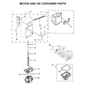 Kenmore 1064651339713 motor and ice container parts diagram