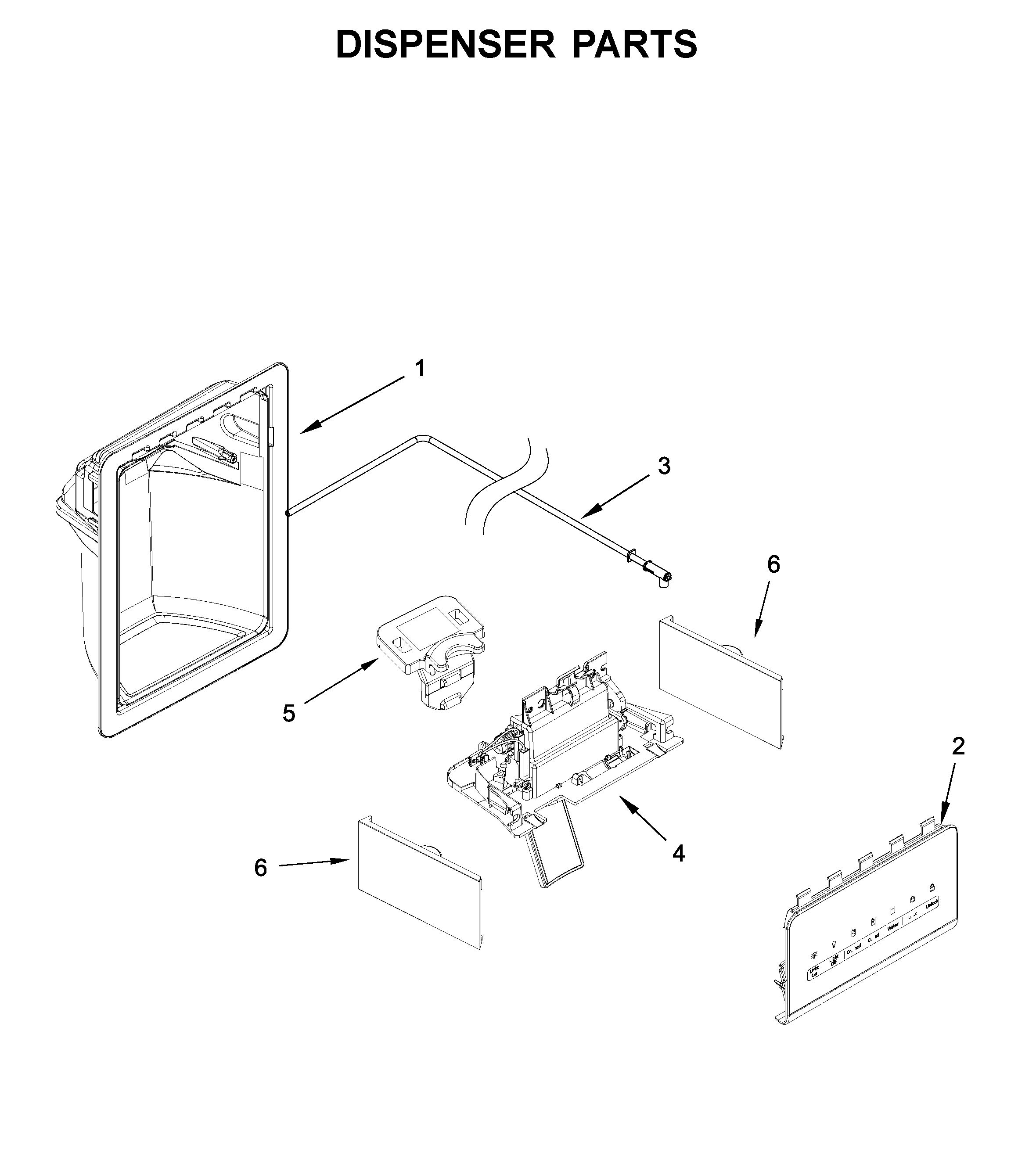 Kenmore 1064651339713 dispenser parts diagram