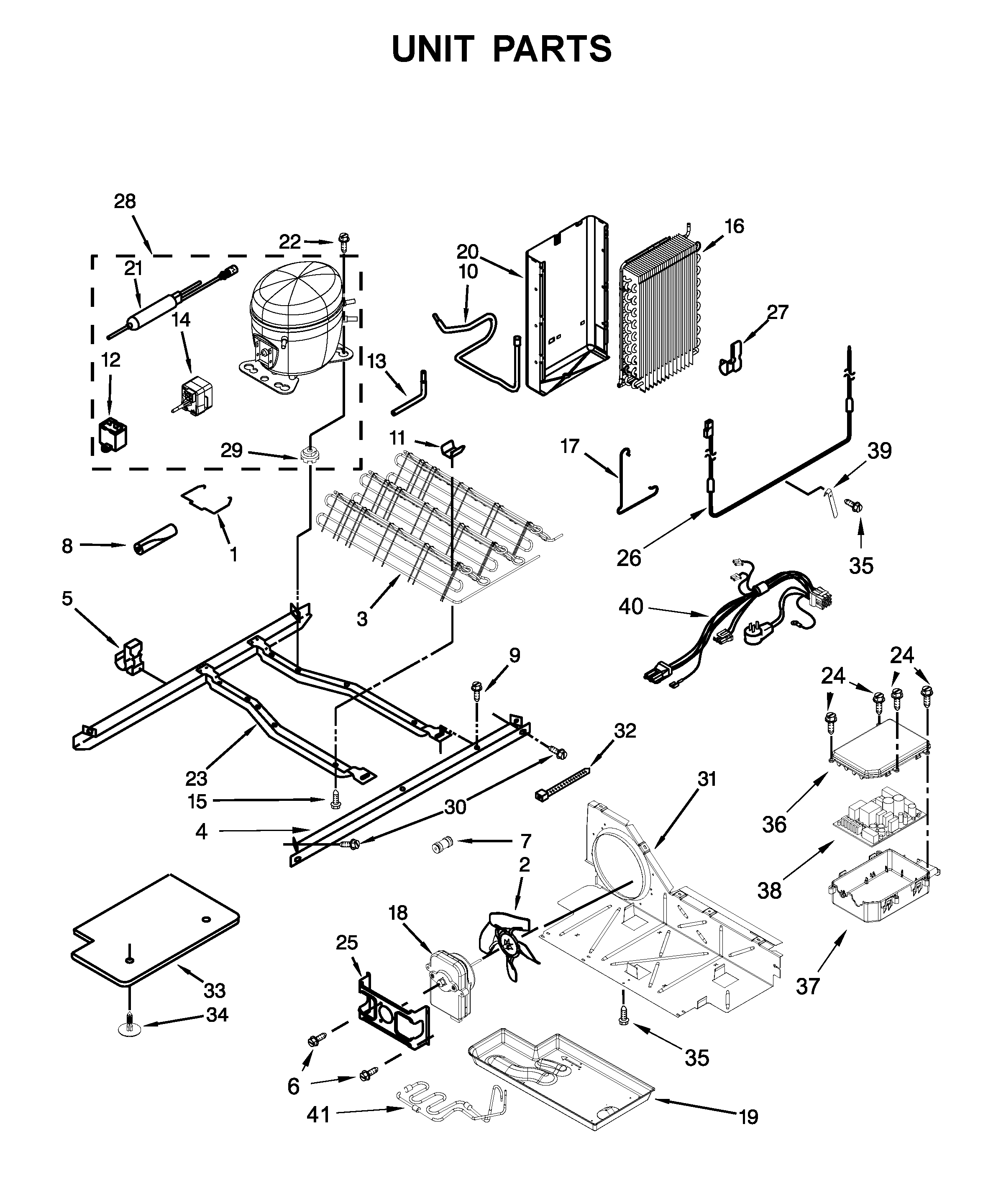 Kenmore 1064651339713 unit parts diagram