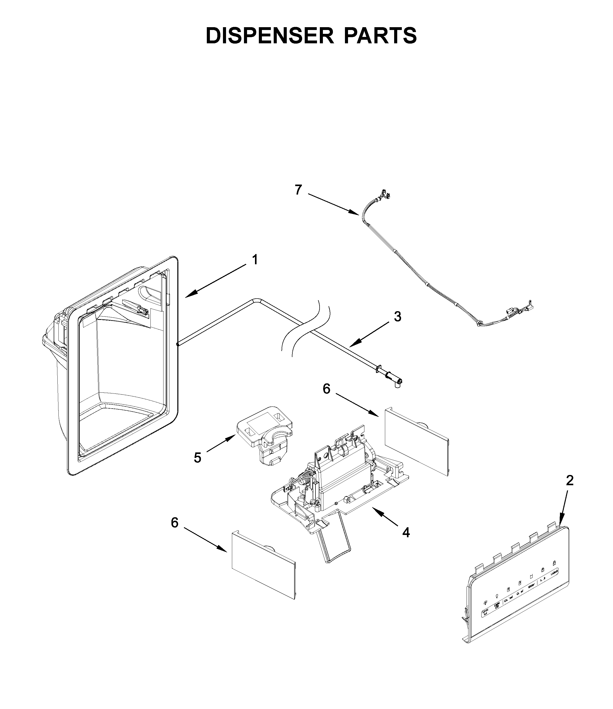 Kenmore 10650049713 dispenser parts diagram