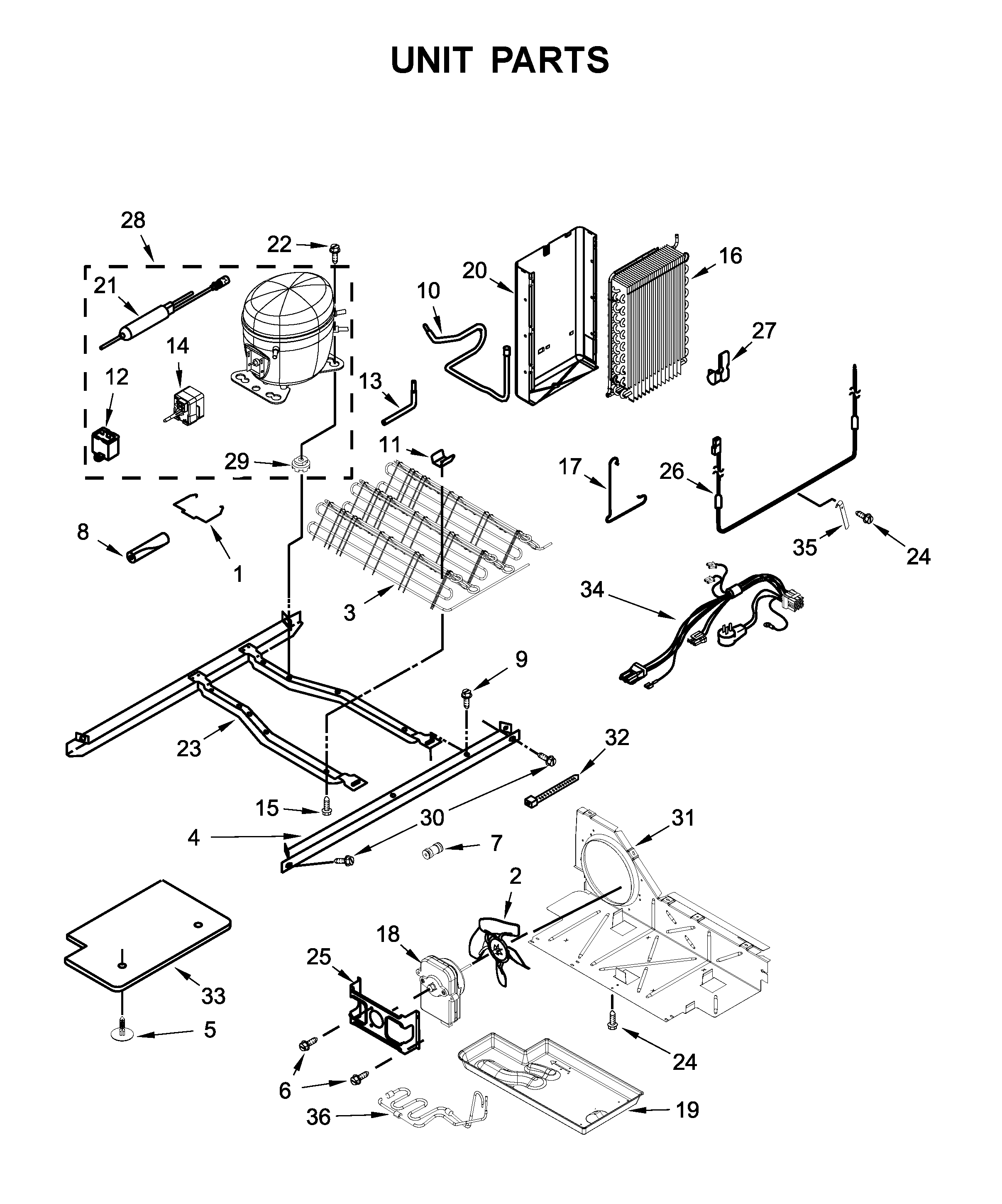 Kenmore 10650045714 unit parts diagram