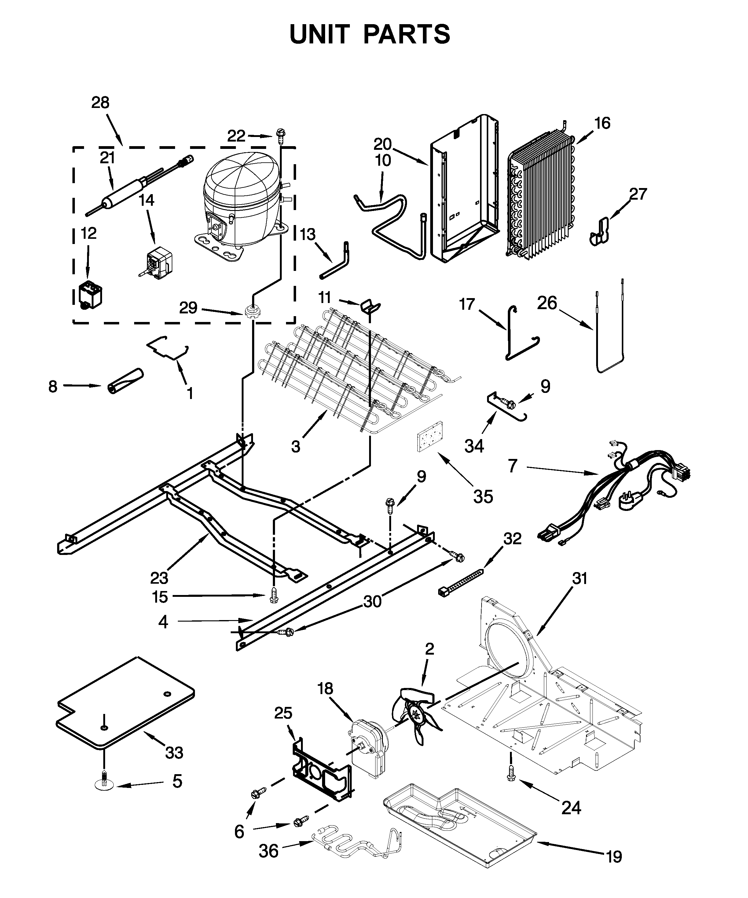 Kenmore 10641139712 unit parts diagram
