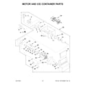 Kenmore 10651752717 motor and ice container parts diagram