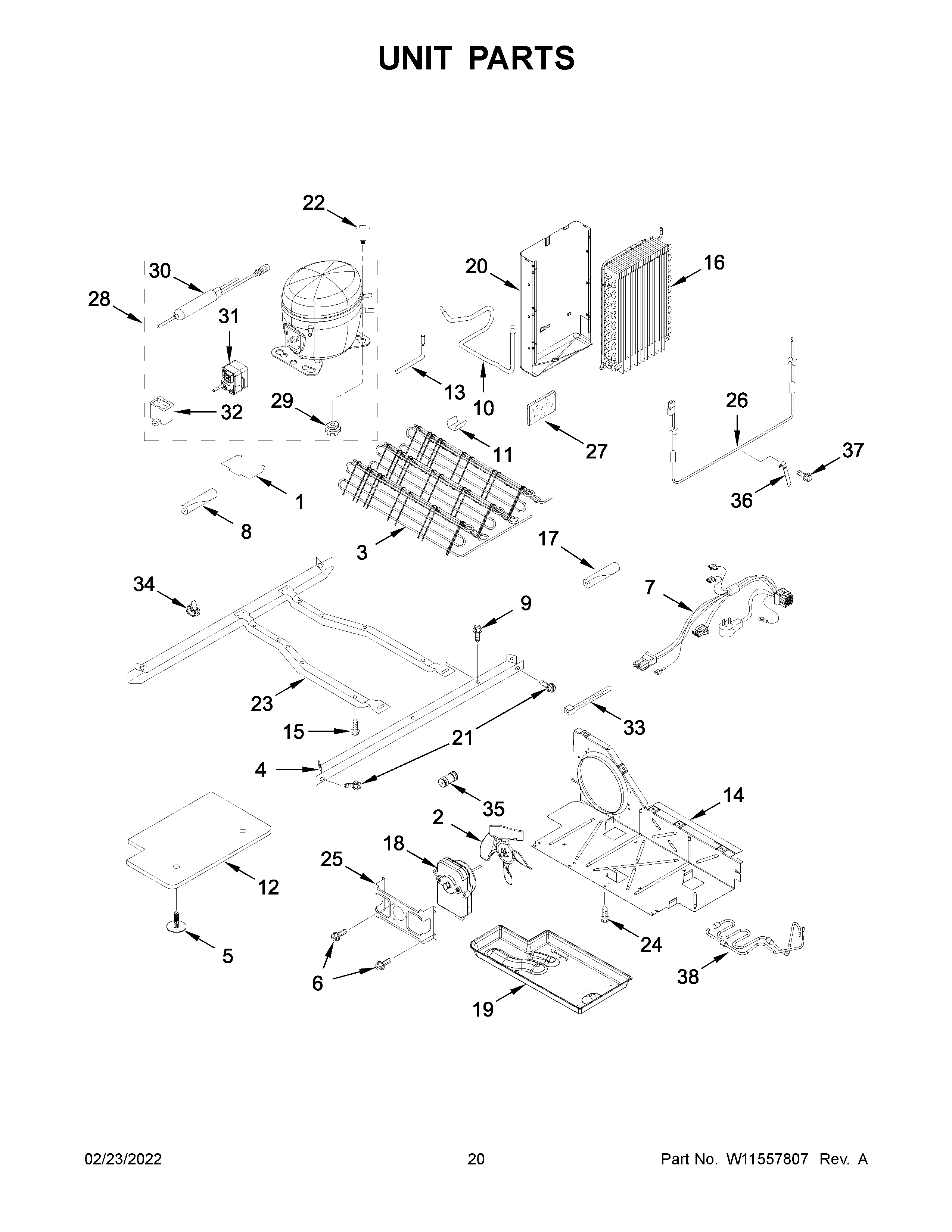 Kenmore 10650043717 unit parts diagram