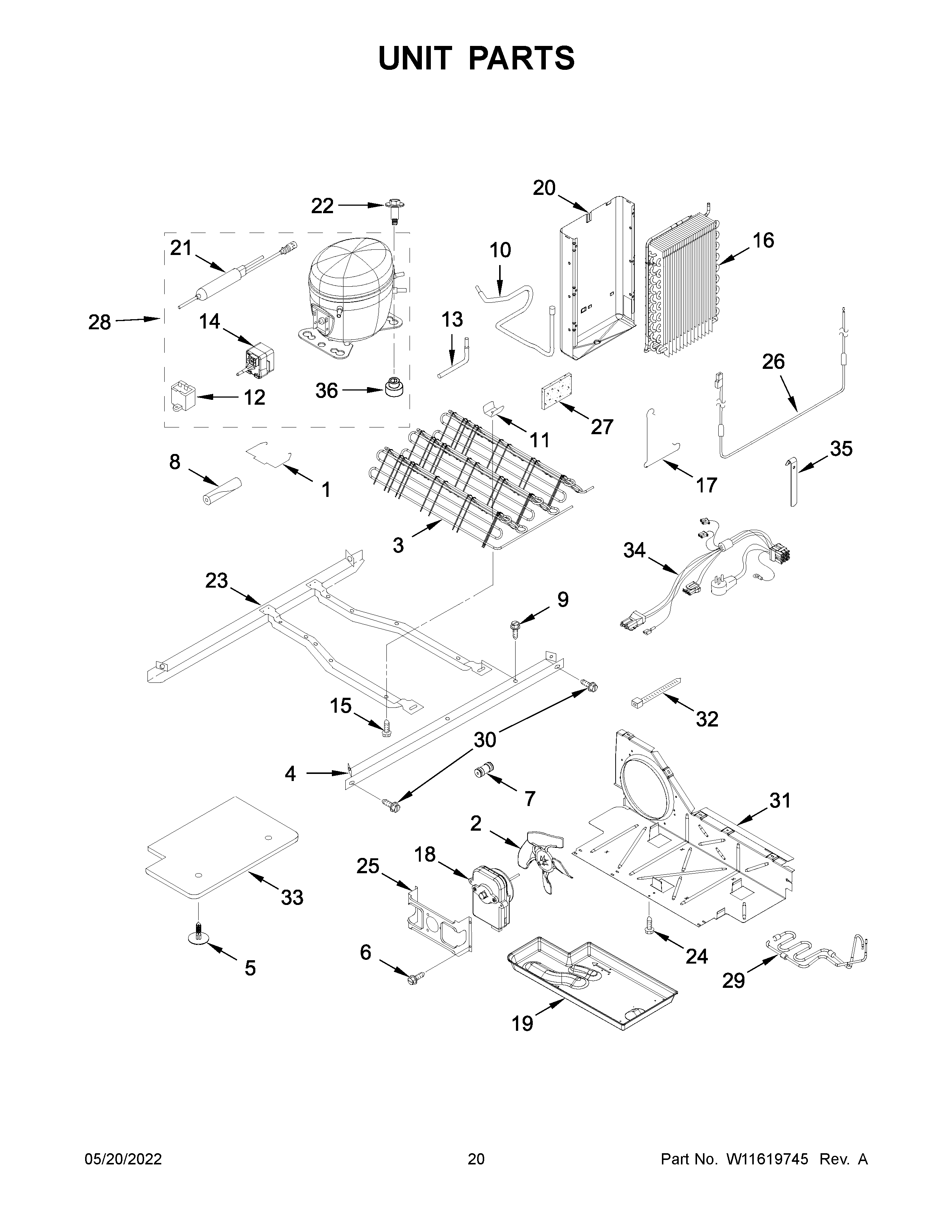 Kenmore 10651753718 unit parts diagram