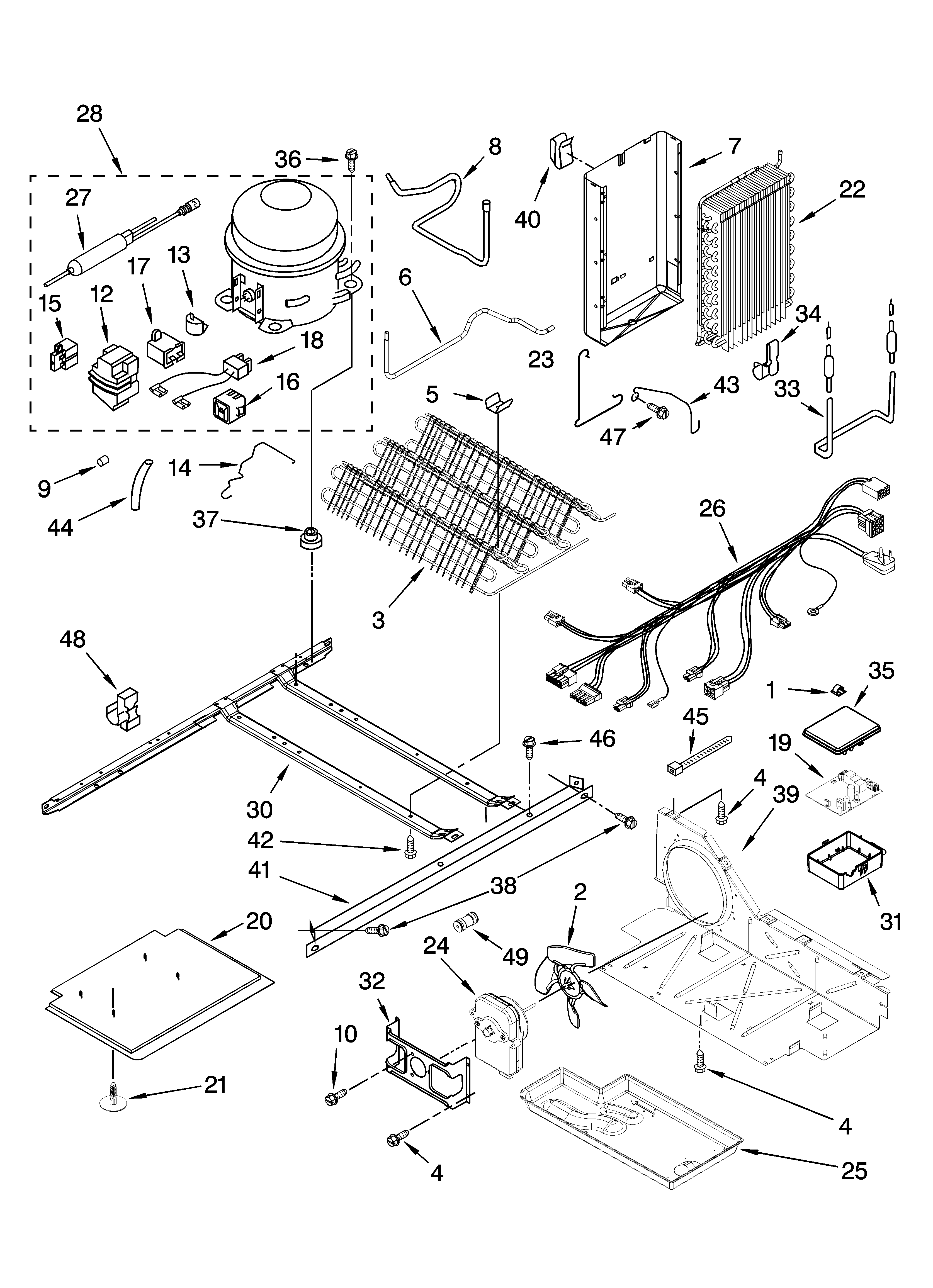 Kenmore Elite 10658973700 unit parts diagram