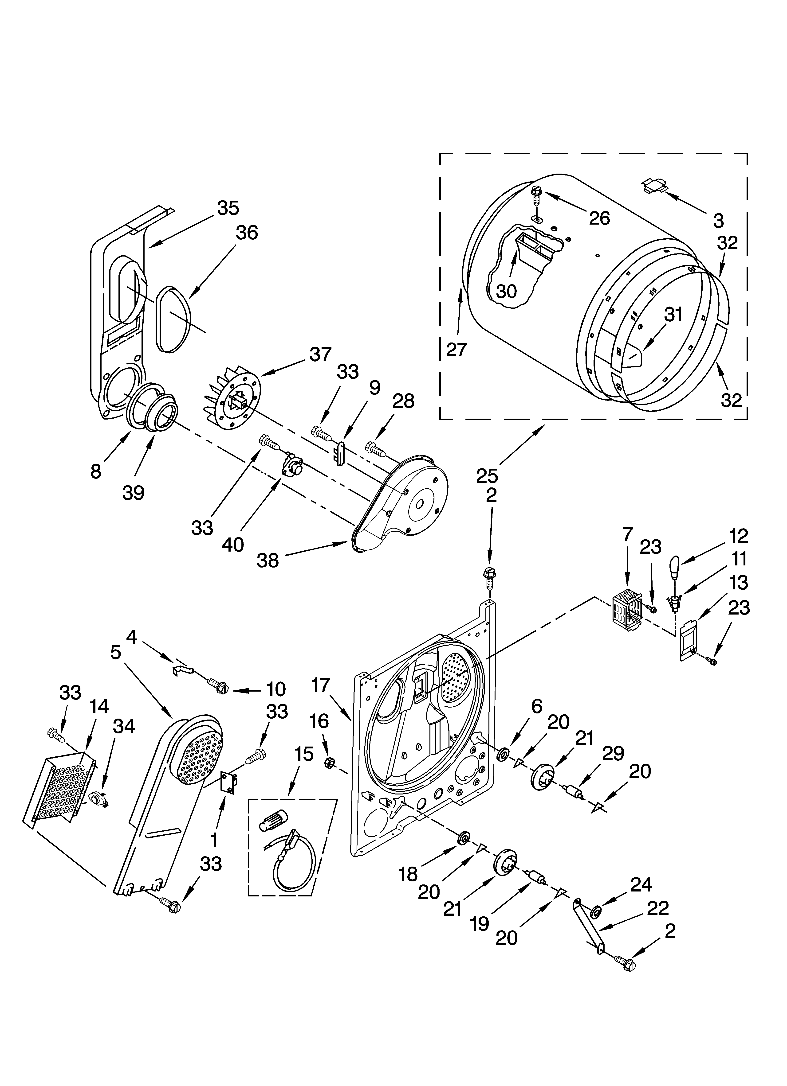 Kenmore 11068432700 bulkhead parts, optional parts (not included) diagram