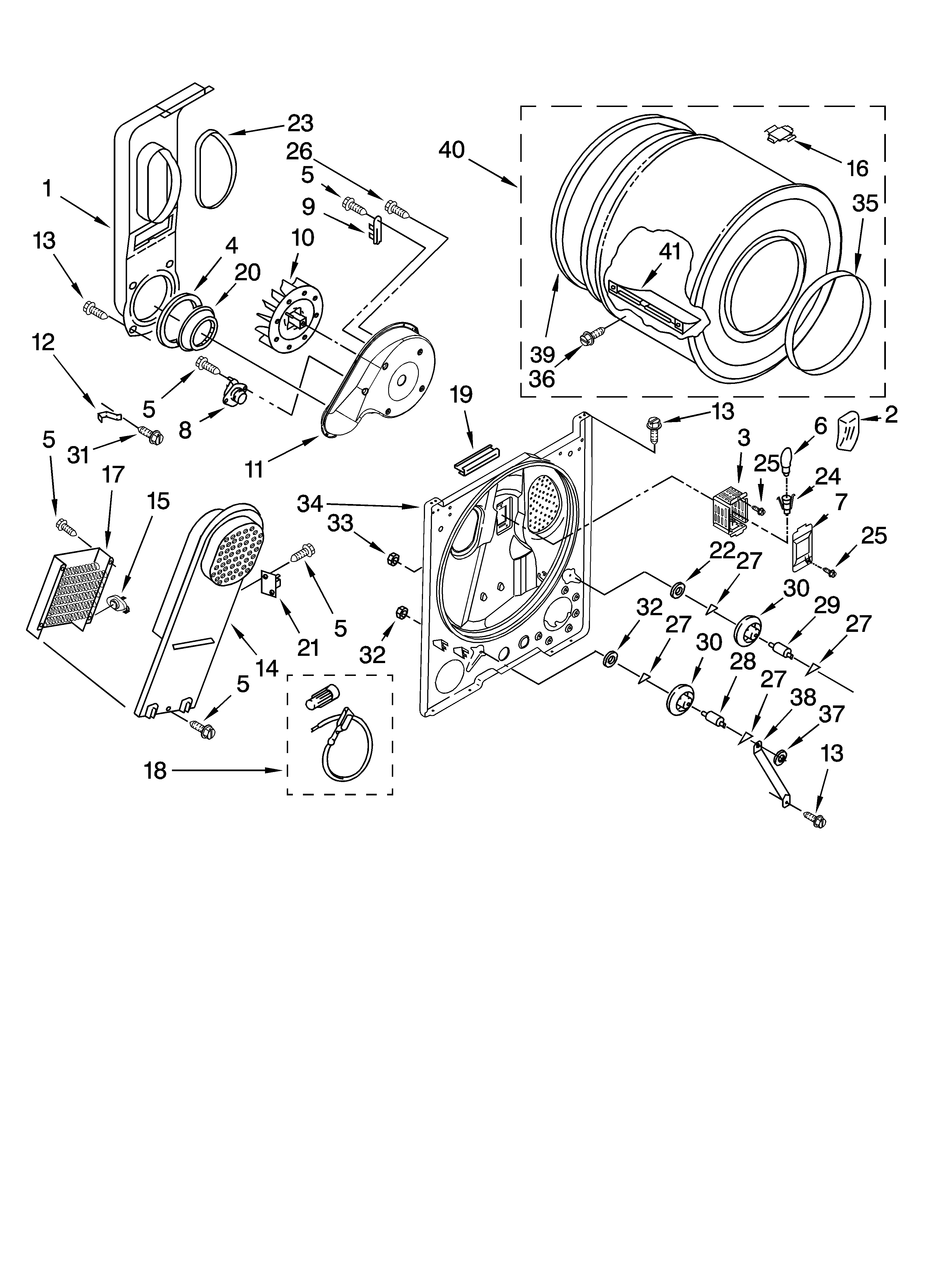 Kenmore 11068652700 bulkhead parts, optional parts (not included) diagram