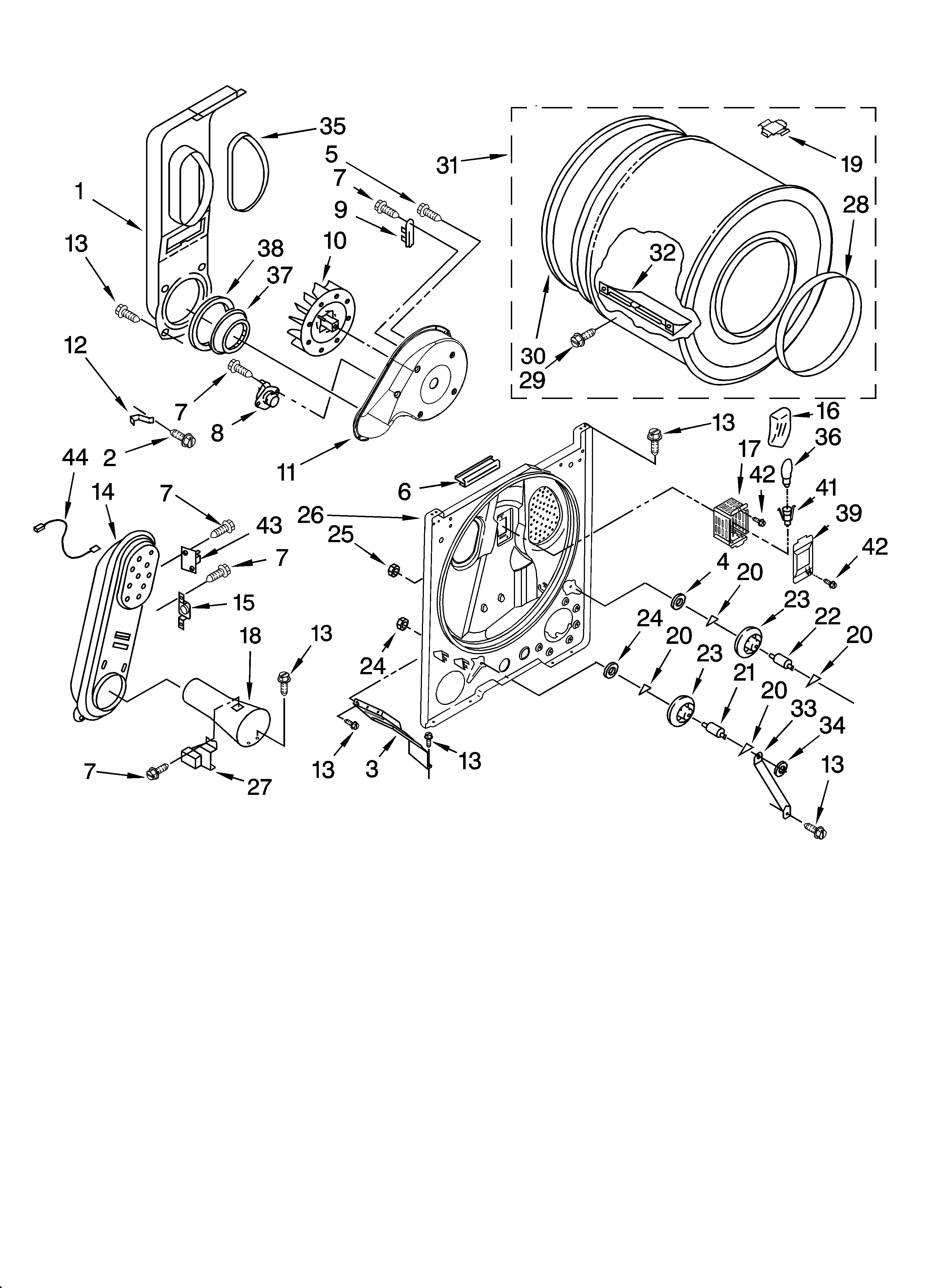 Kenmore 11078652700 bulkhead parts, optional parts (not included) diagram