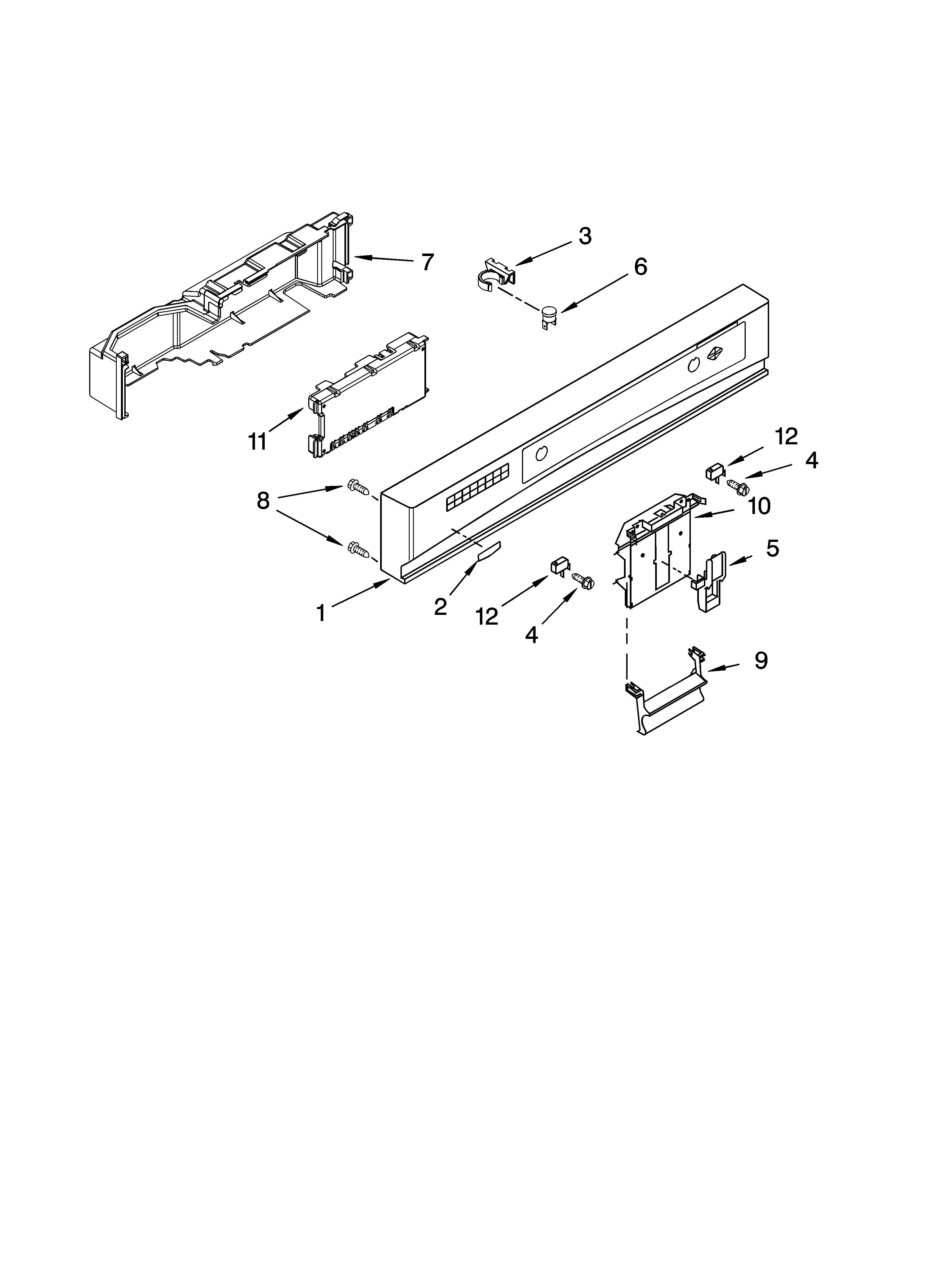 Kenmore Elite 66513852K600 control panel parts diagram
