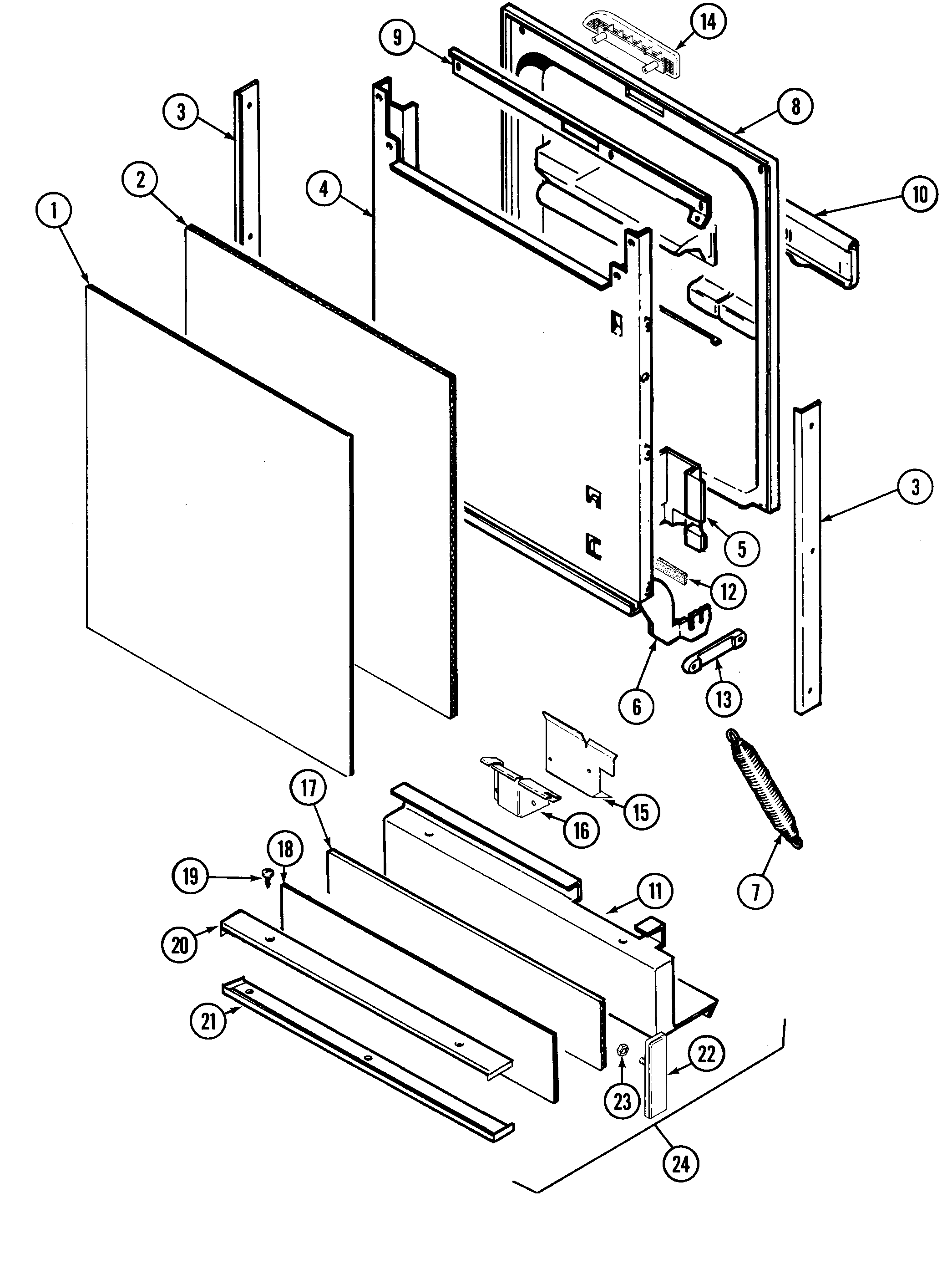 Magic Chef OEMM1-DU2JV door diagram