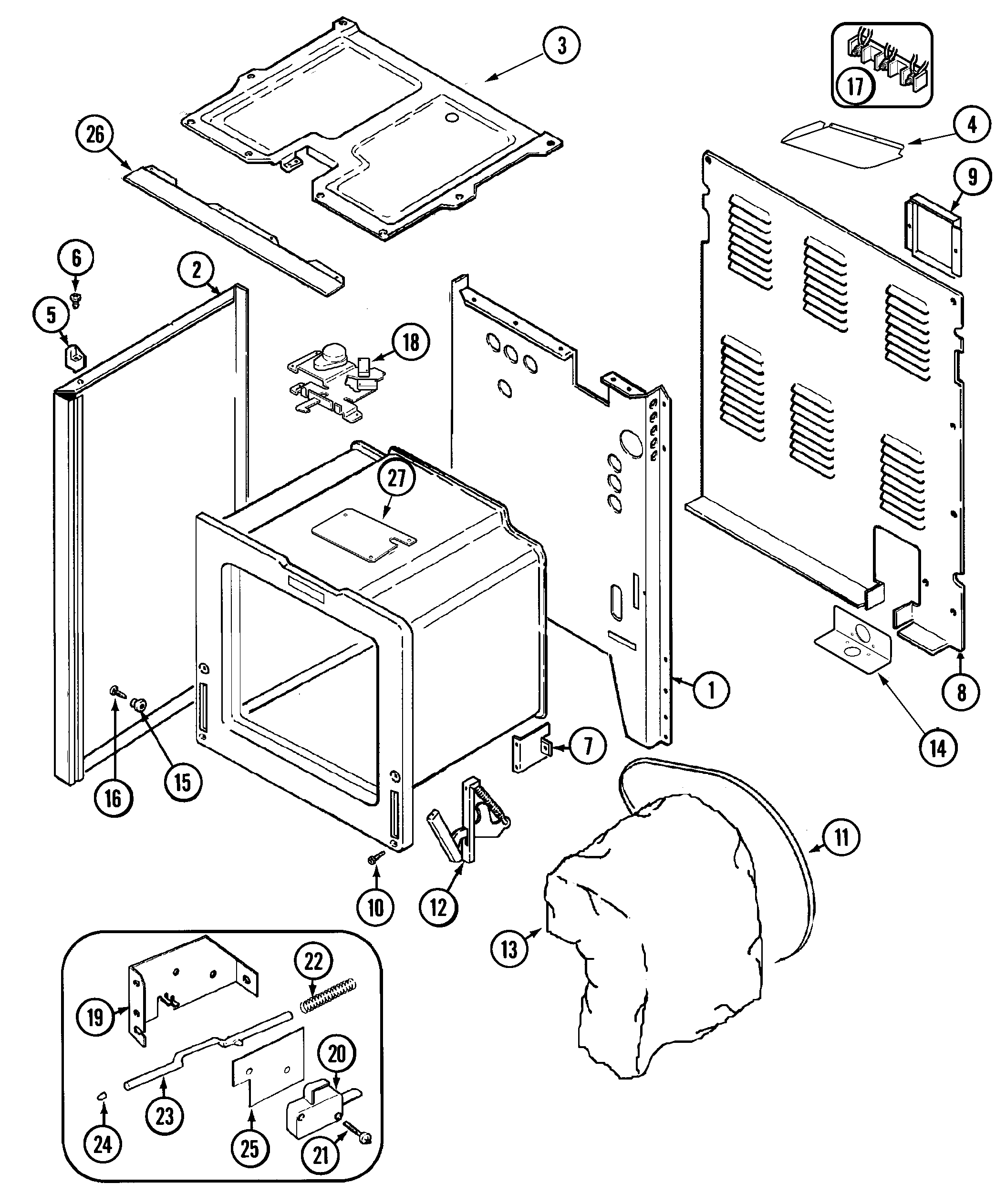 Maytag MER5770BAW body diagram