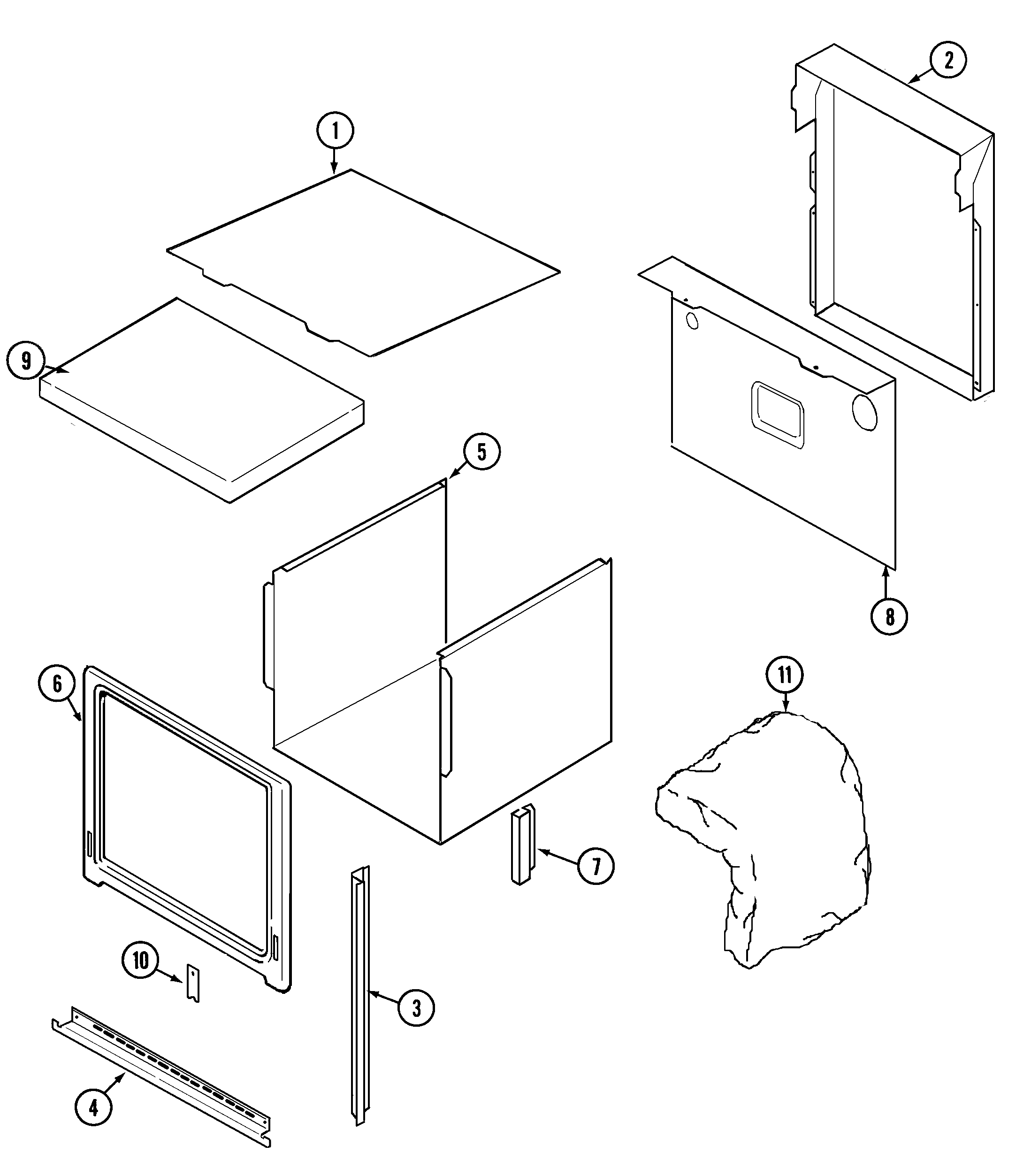 Maytag MEW6527CAS body diagram