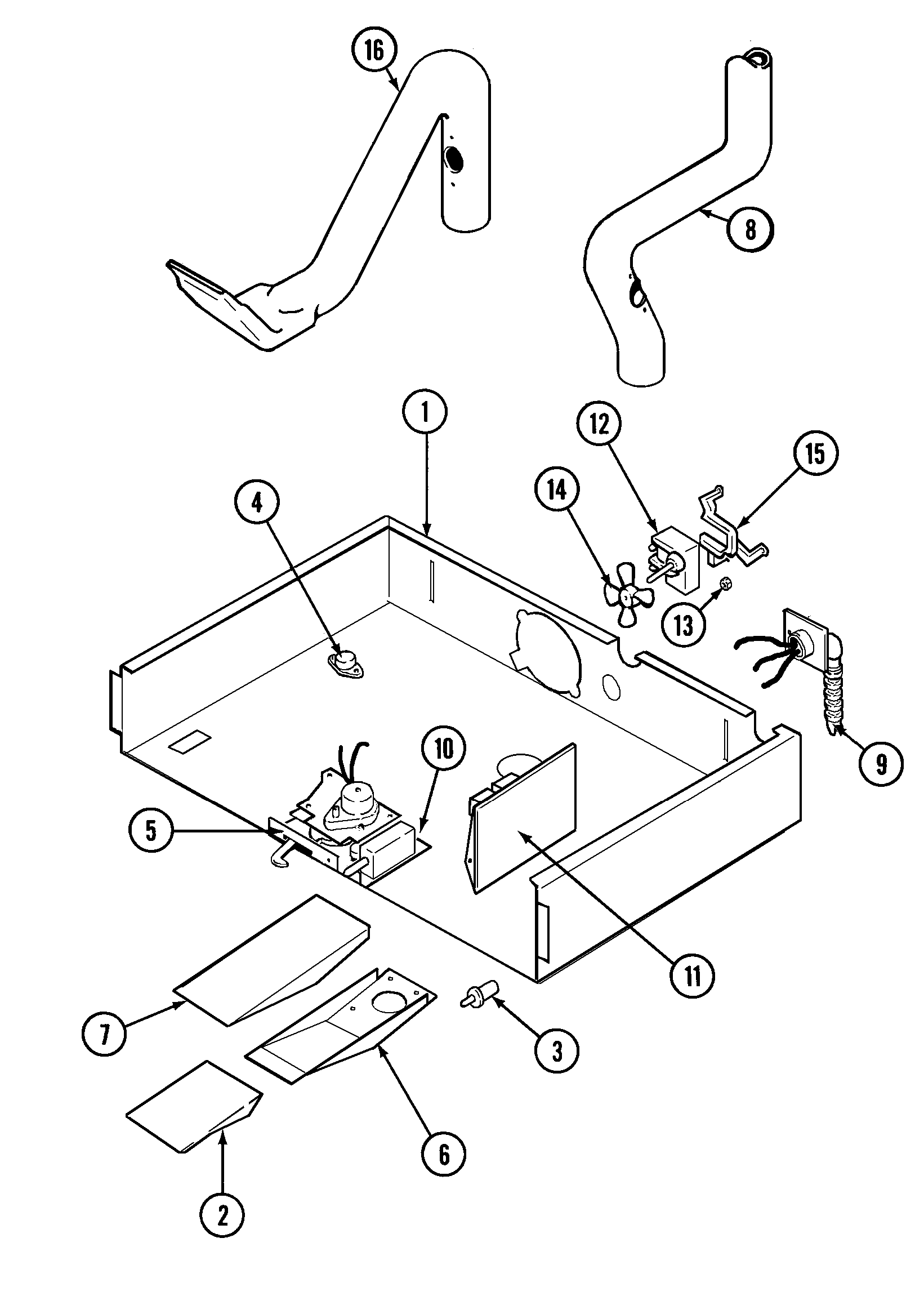 Maytag MEW6627CAS internal controls diagram