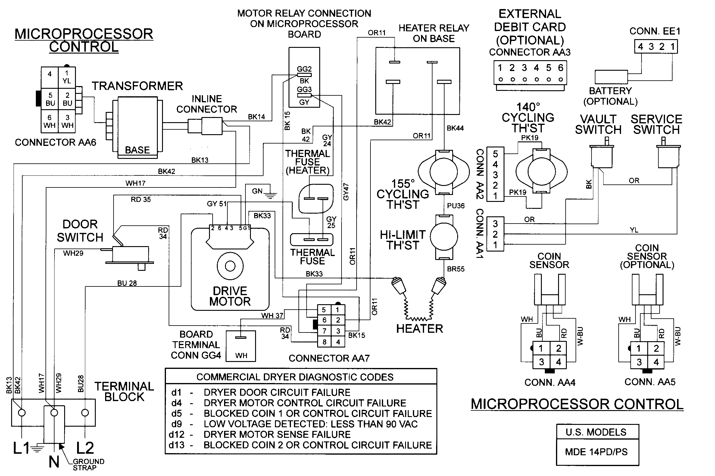 Maytag MDE16PDAYW wiring information diagram