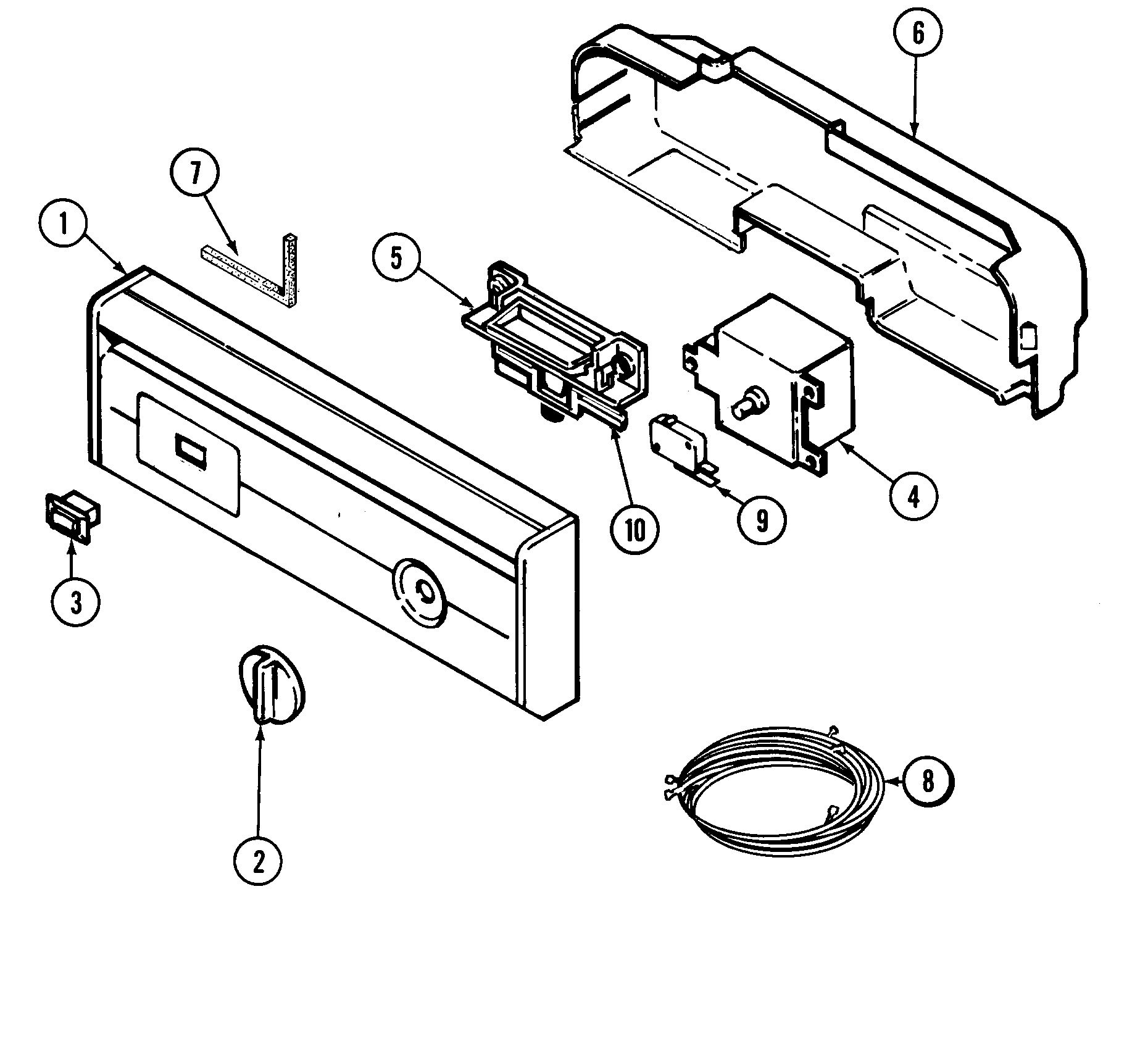 Crosley CDU2J3 control panel diagram