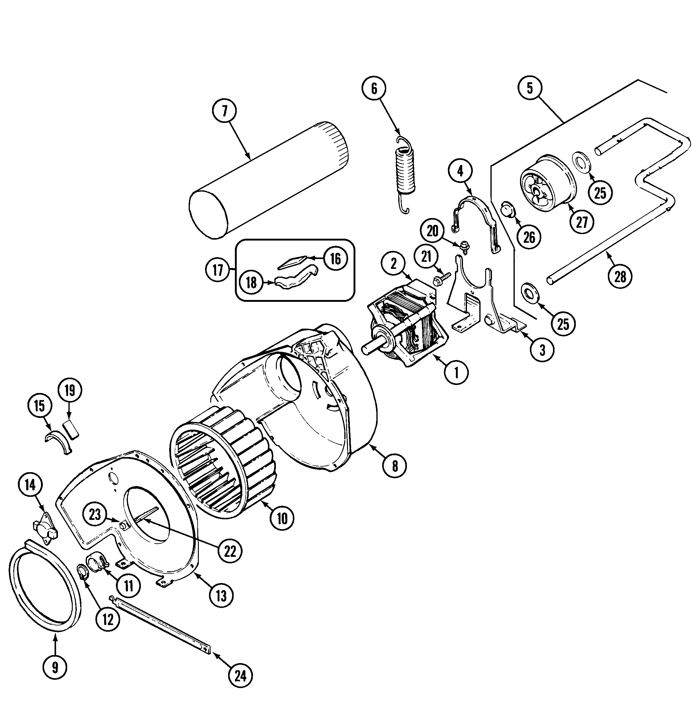 Jenn-Air JDE2000A motor & drive diagram