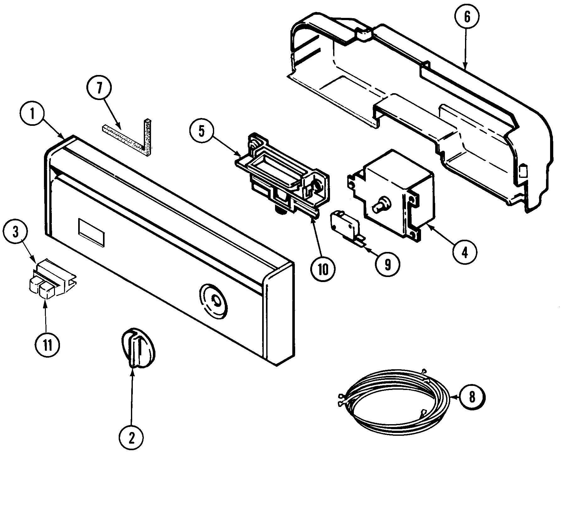 Jenn-Air DW700B control panel diagram