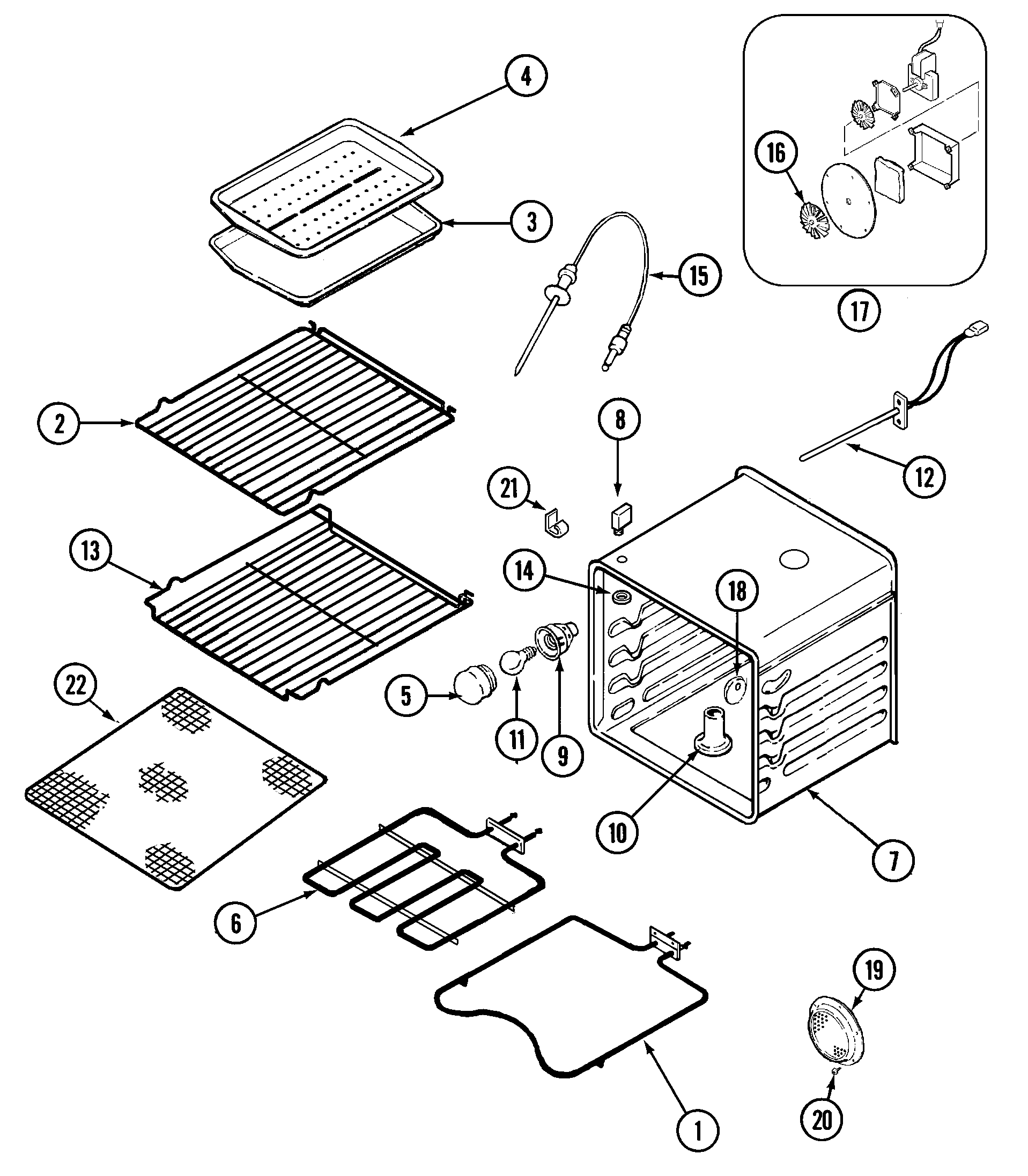Jenn-Air JJW9530ACW oven (jjw9530acb/w) diagram