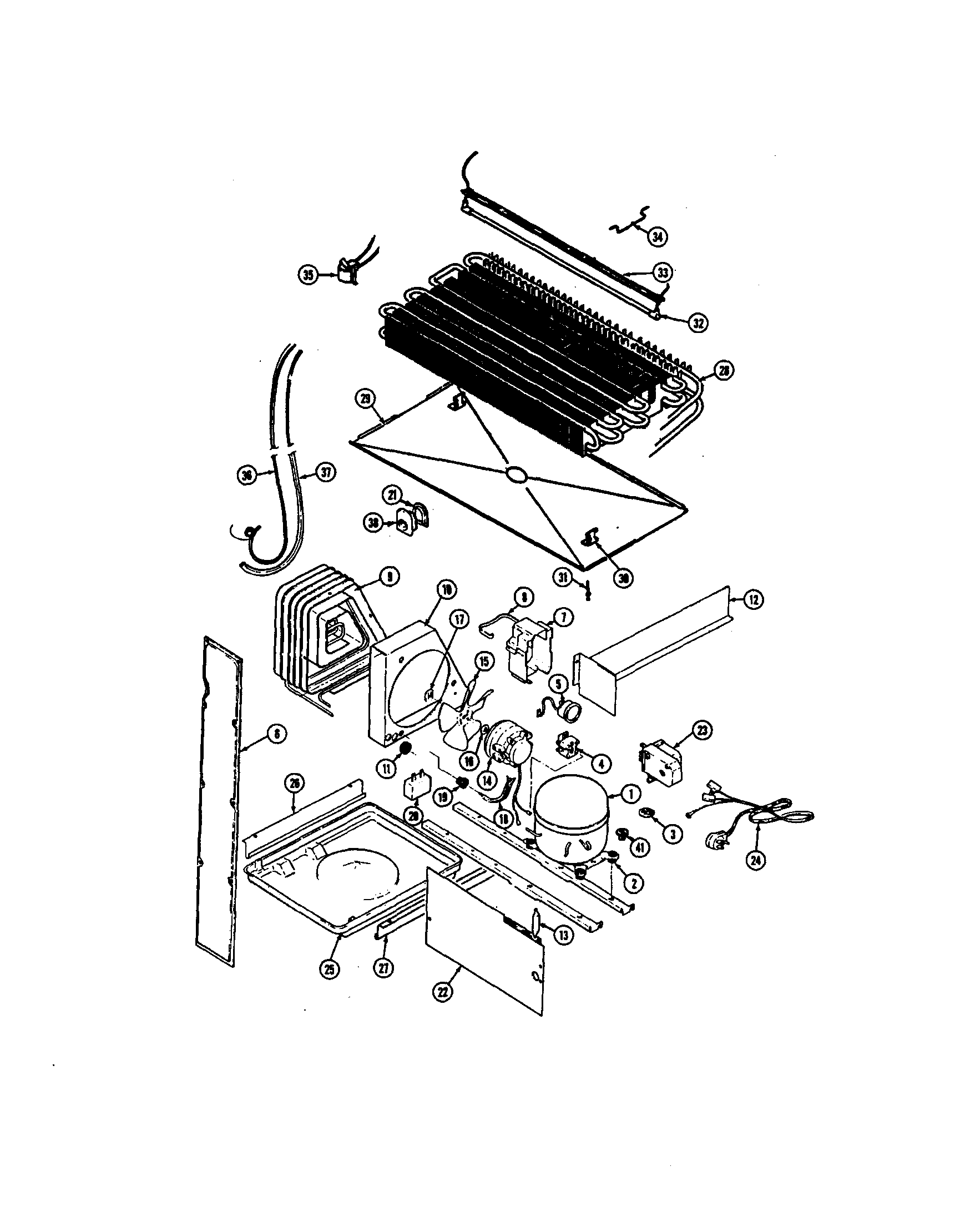 Maytag NT218MA unit compartment and system diagram