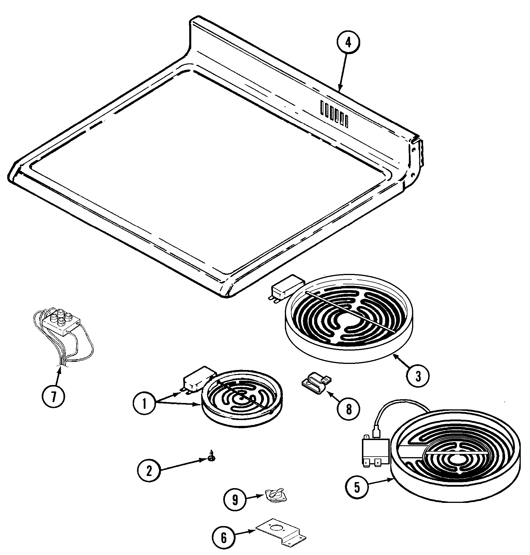 Maytag MER5870ACW top assembly diagram