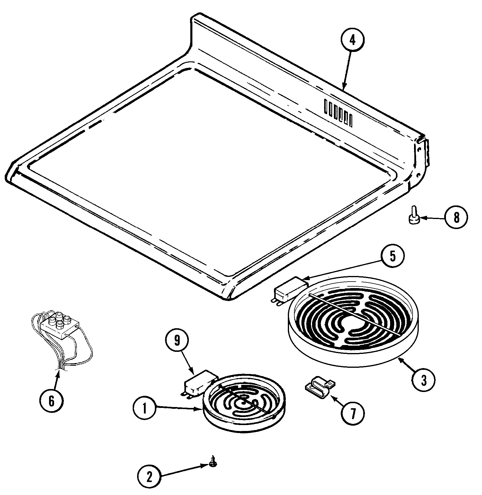 Maytag MER5710AAW top assembly diagram