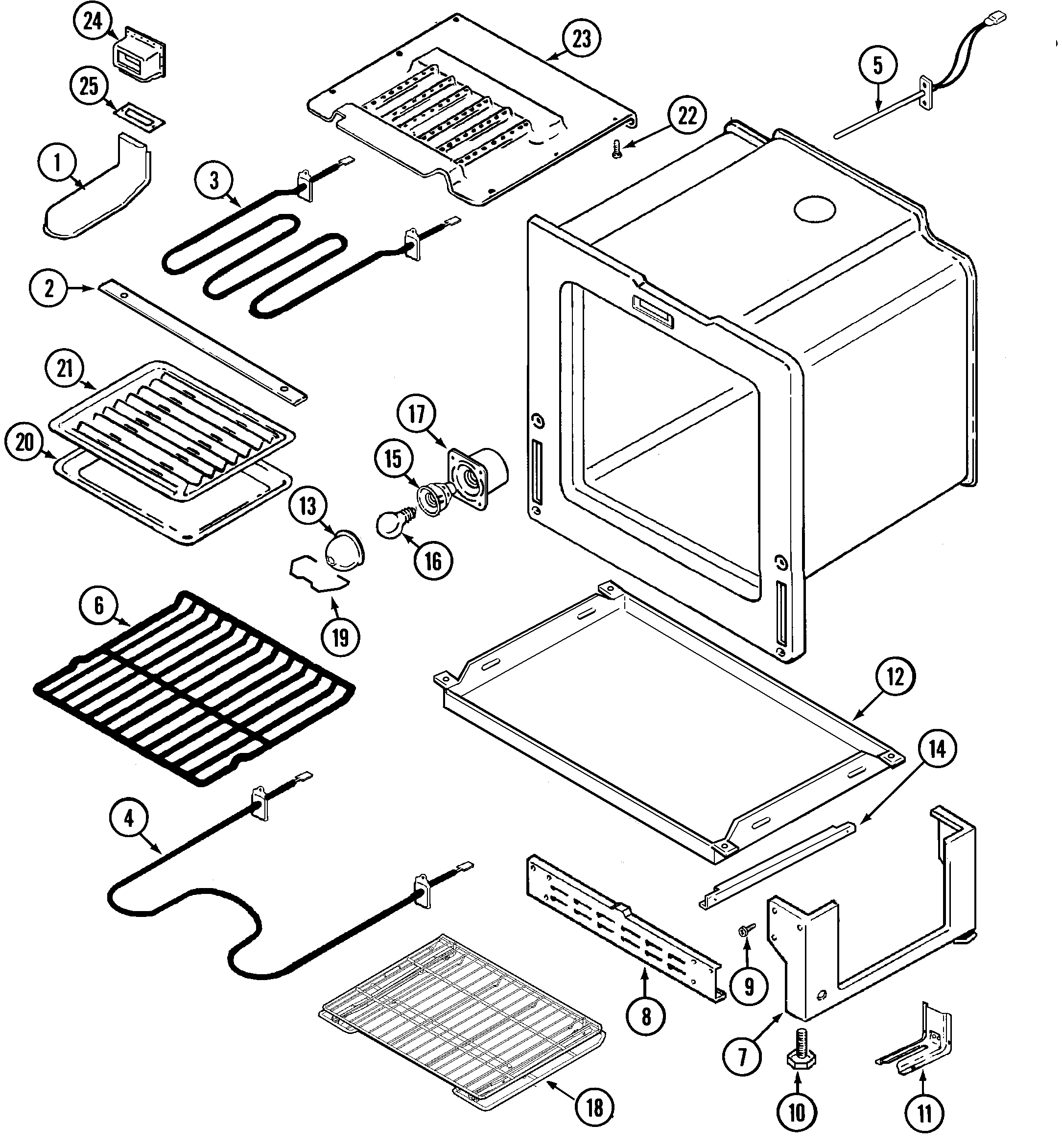 Maytag MER5755AAQ oven/base diagram