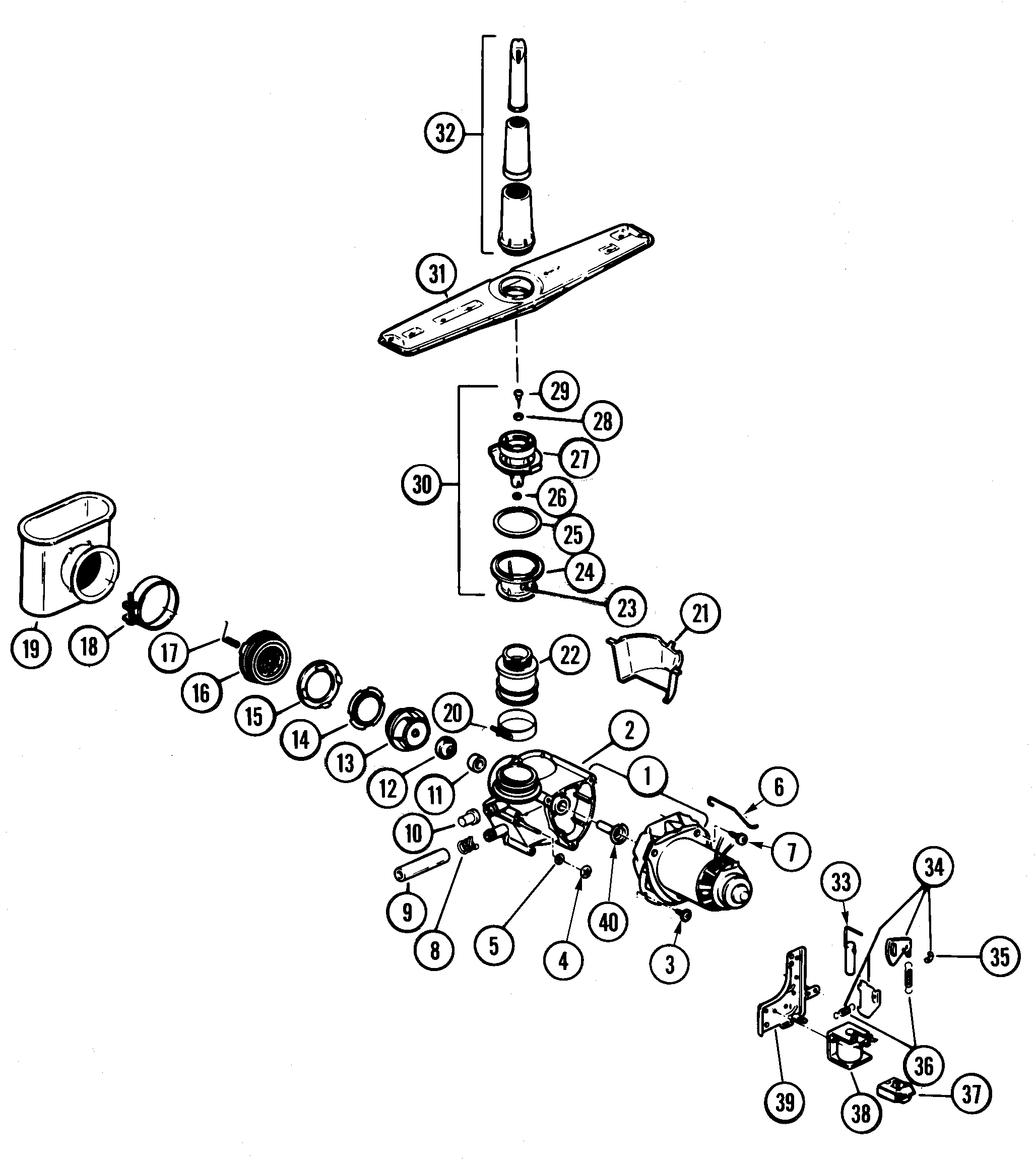 Maytag DU7DA-35 motor diagram