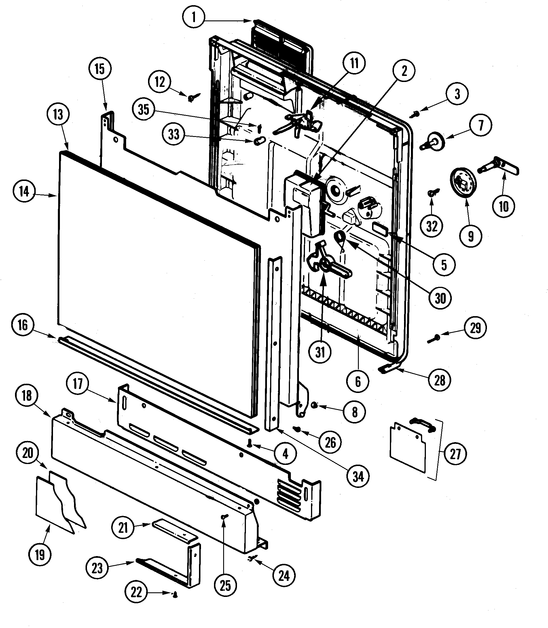 Maytag DU7DN-48 door diagram