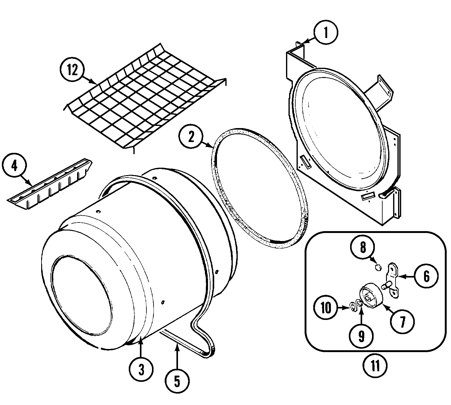 Norge DGP224V tumbler diagram