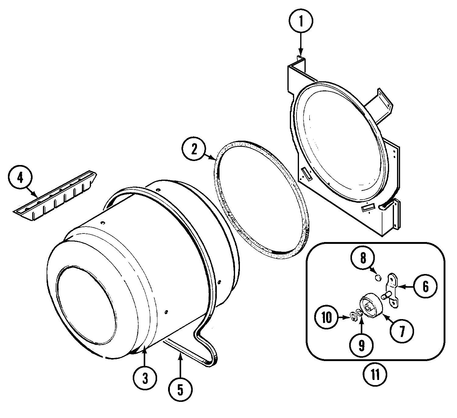 Jenn-Air JDG1000A tumbler diagram
