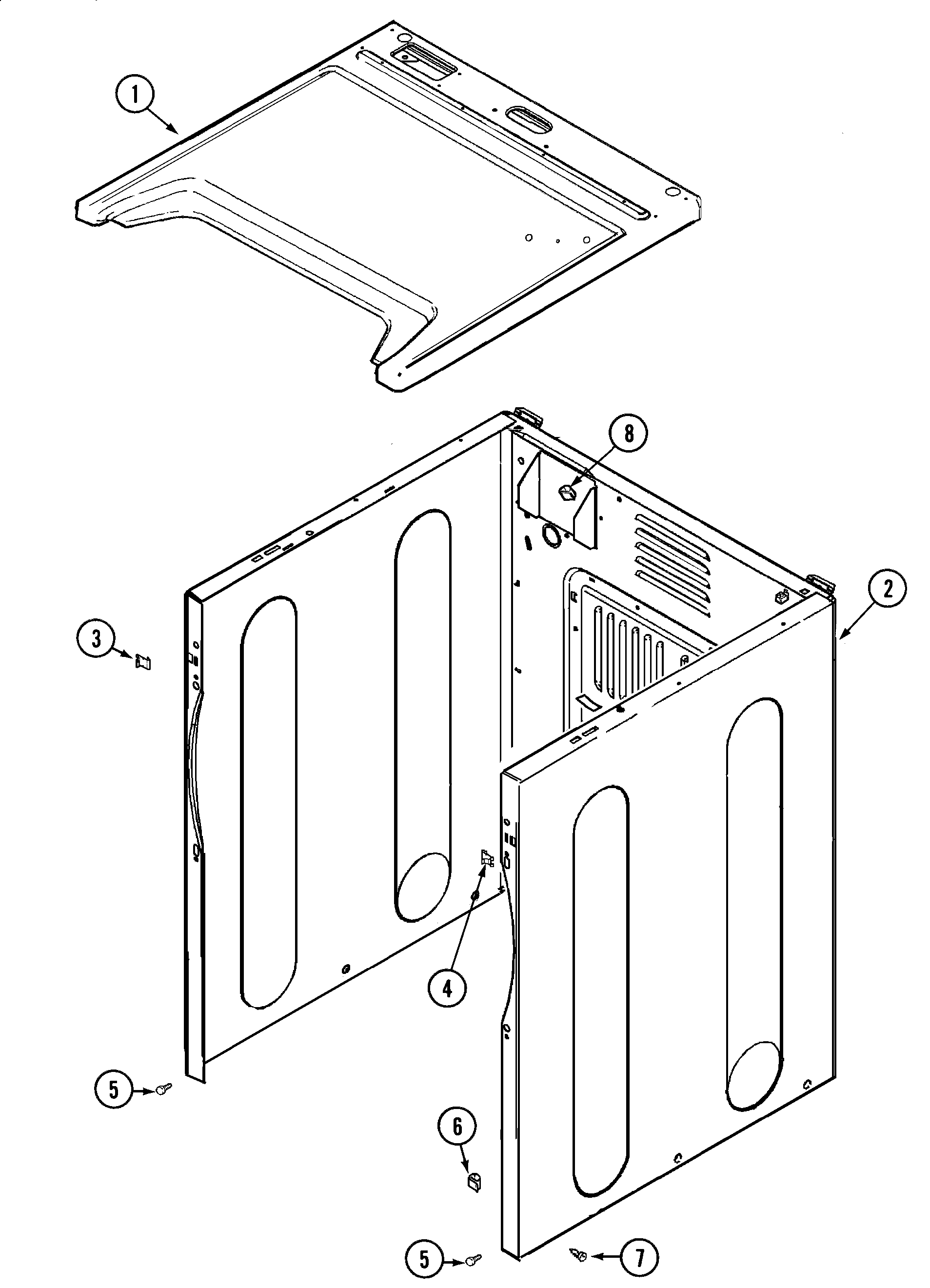 Maytag MDG9206AWA cabinet-front diagram