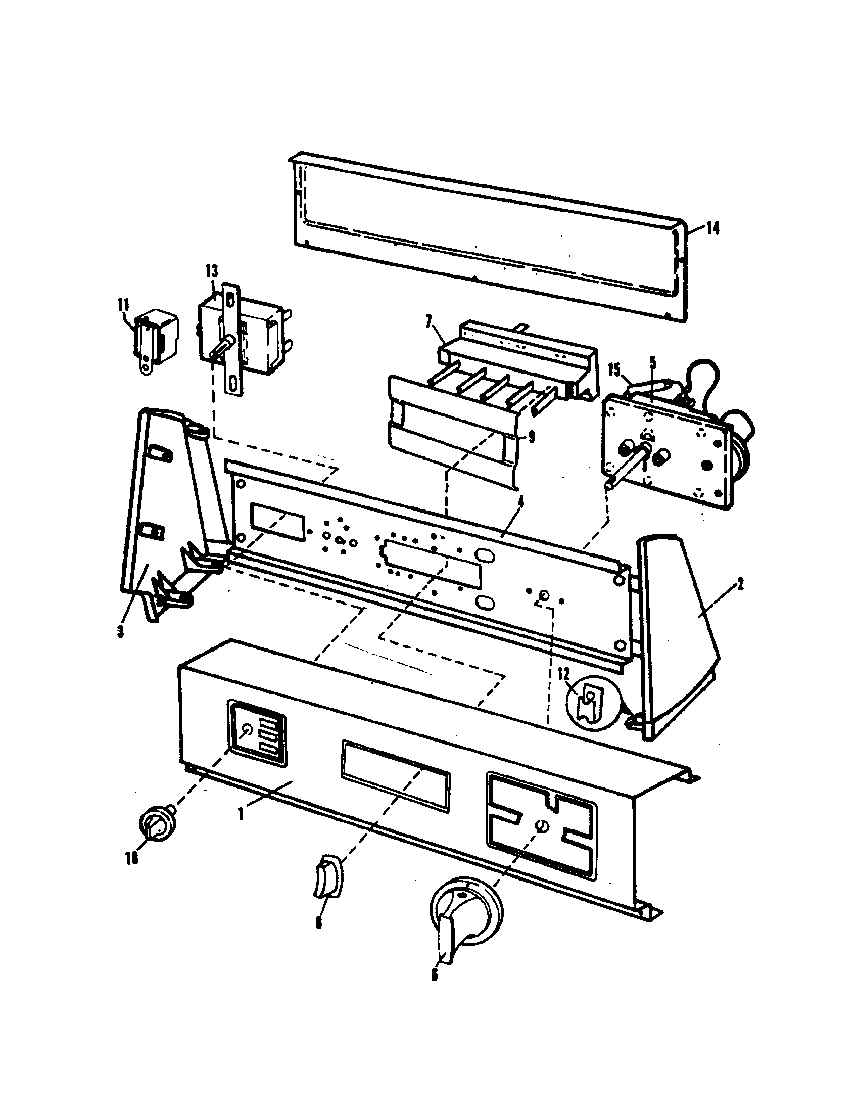 Admiral DG20F8AM control panel diagram