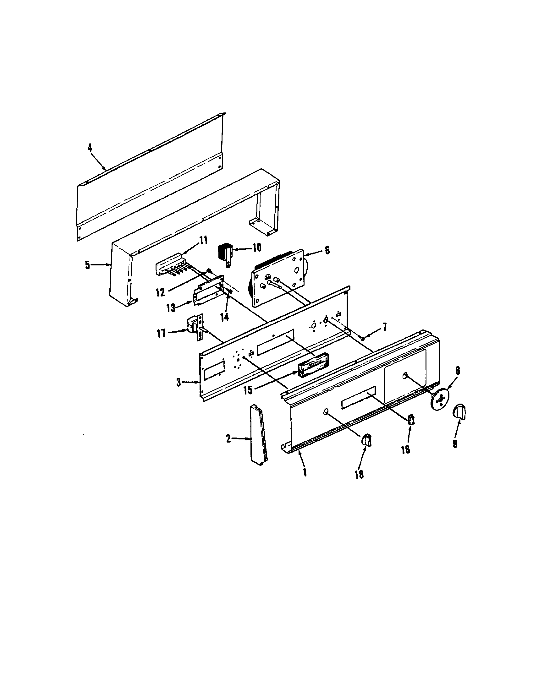 Norge LDG9127H control panel diagram