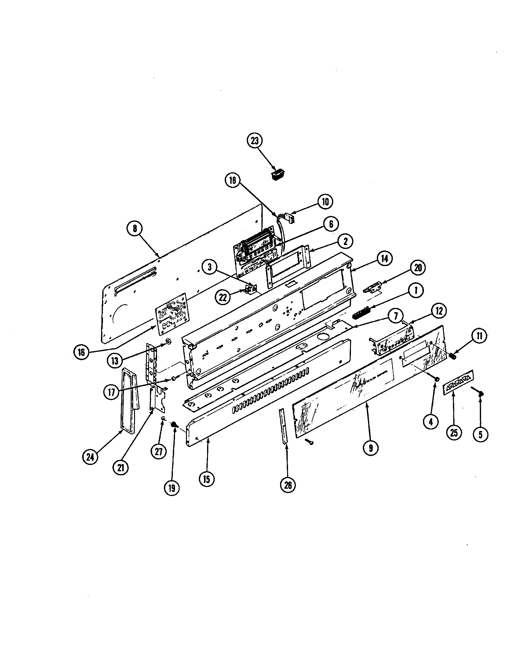 Magic Chef 34JN-3TKXW control panel diagram