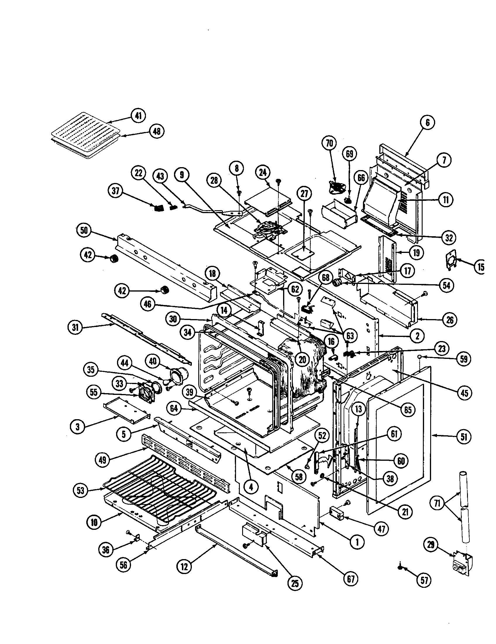 Magic Chef 34JN-3TKXW body diagram