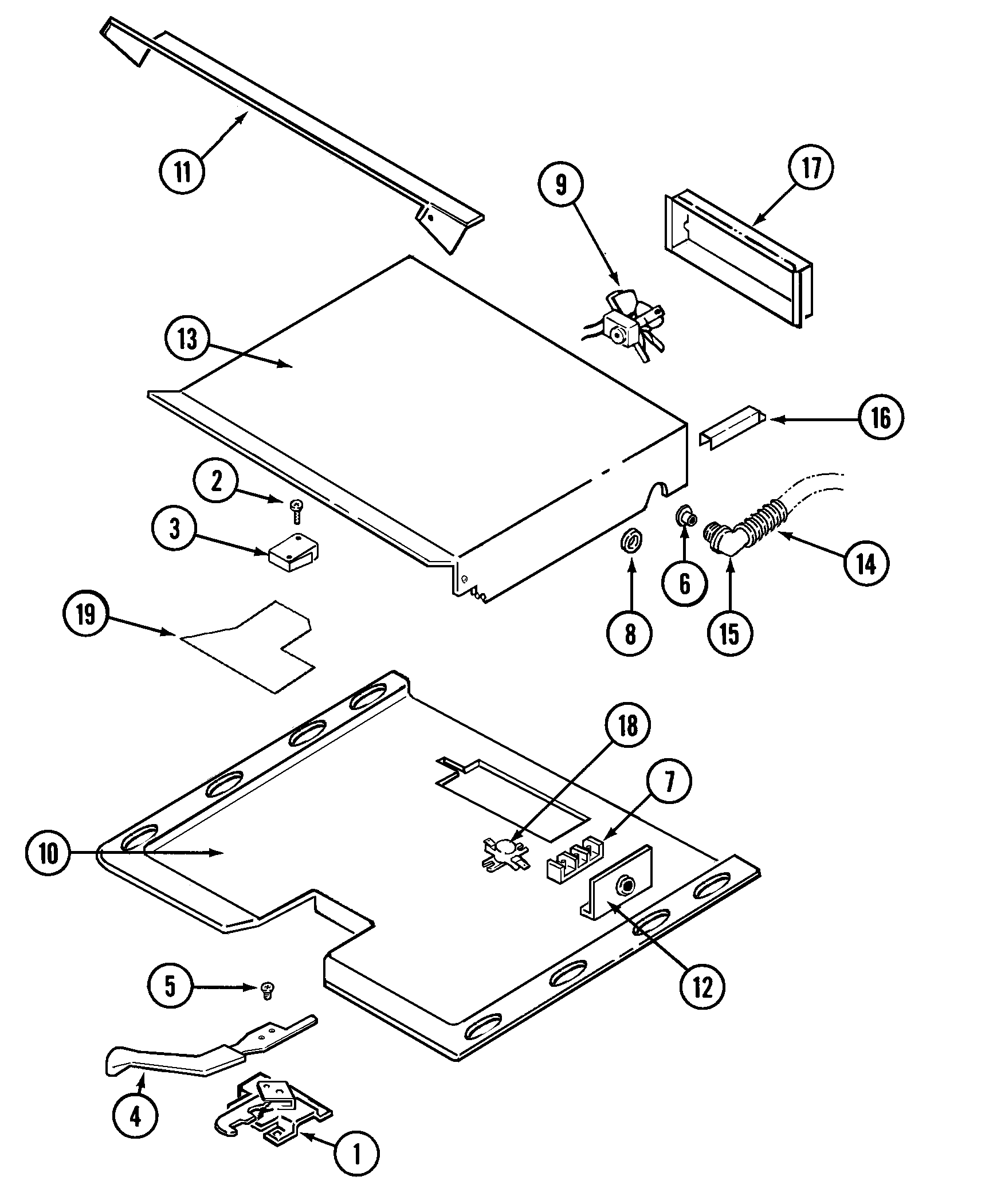 Jenn-Air W132W internal controls diagram