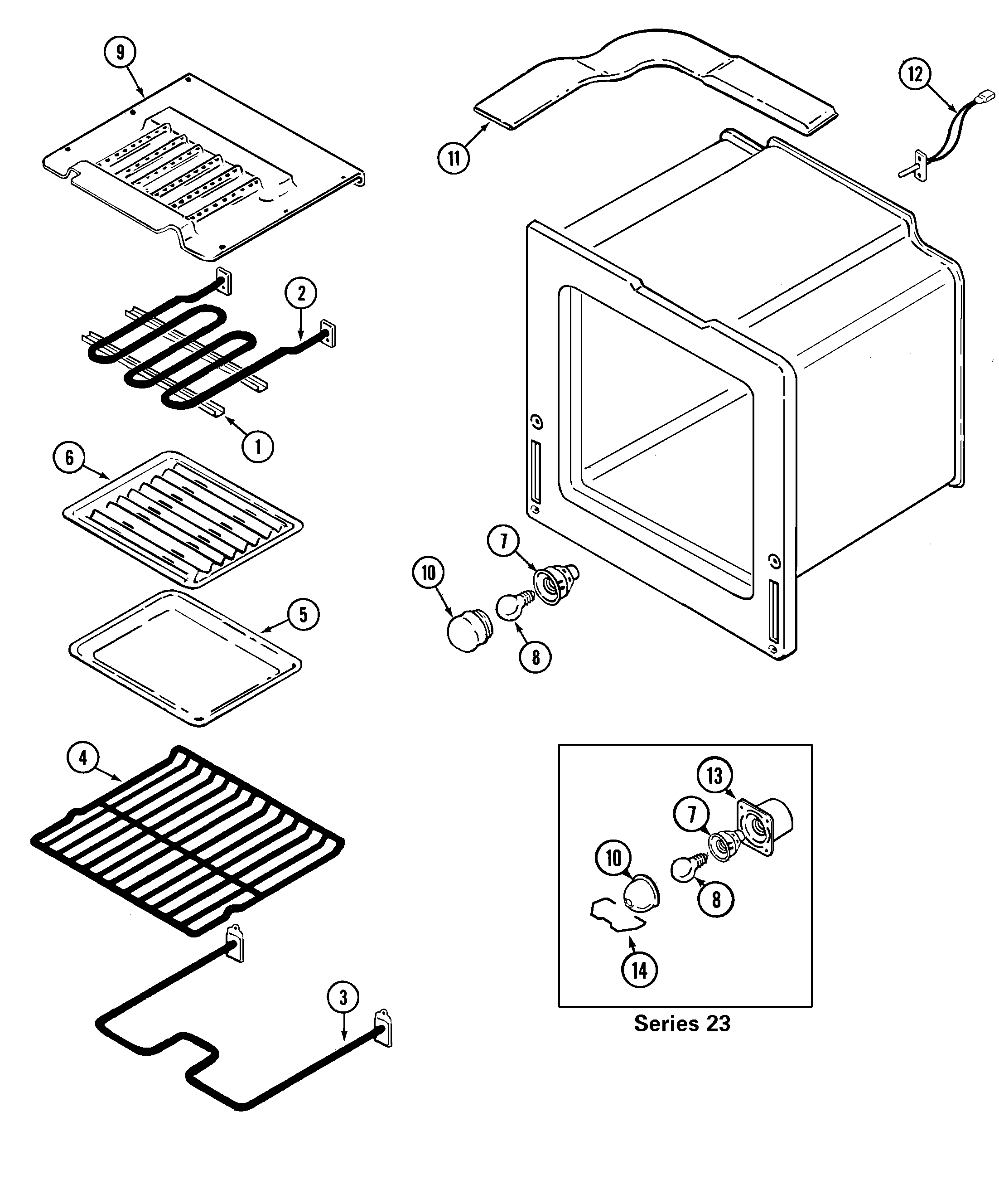 Jenn-Air W132W oven diagram