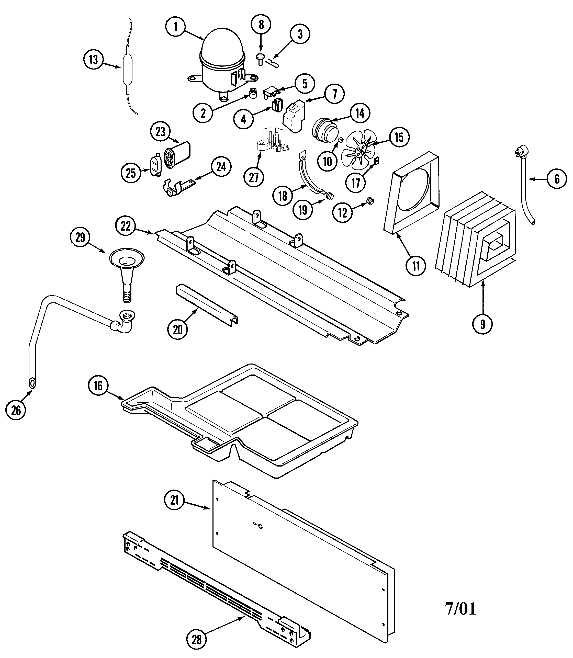 Maytag GS2121NEDA compressor diagram
