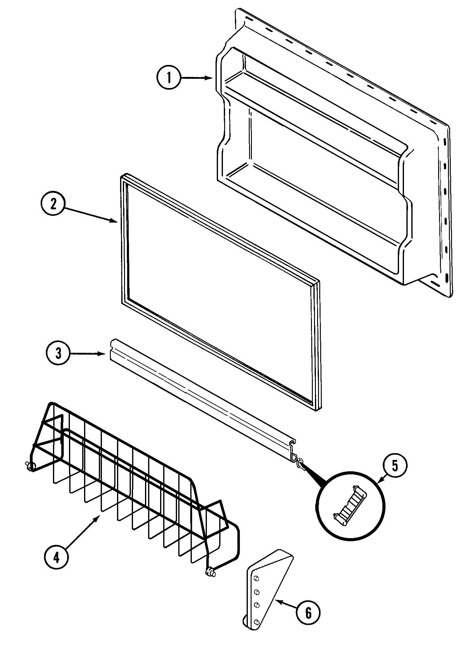 Magic Chef RB213AV freezer inner door diagram