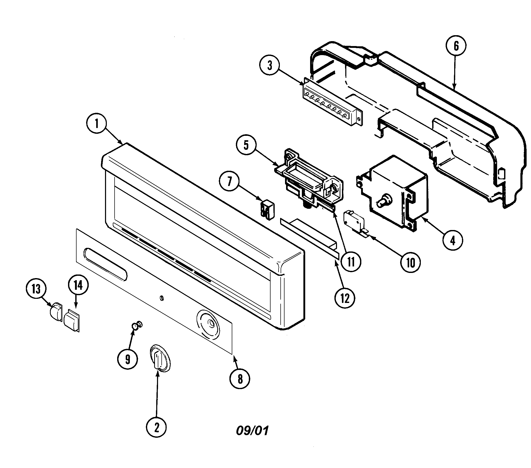 Maytag DWU8702AAM control panel diagram