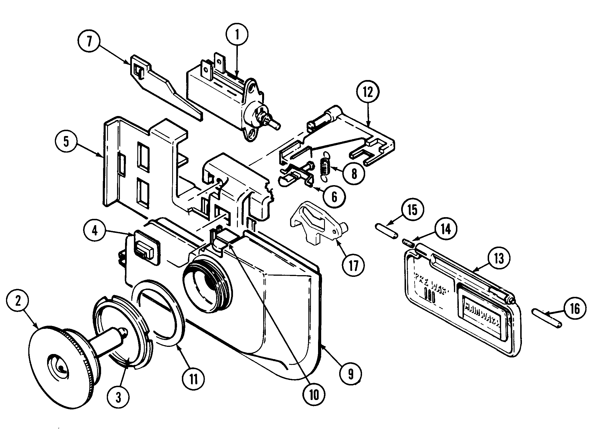 Maytag DWU8702AAM rinse aid & soap dispenser diagram